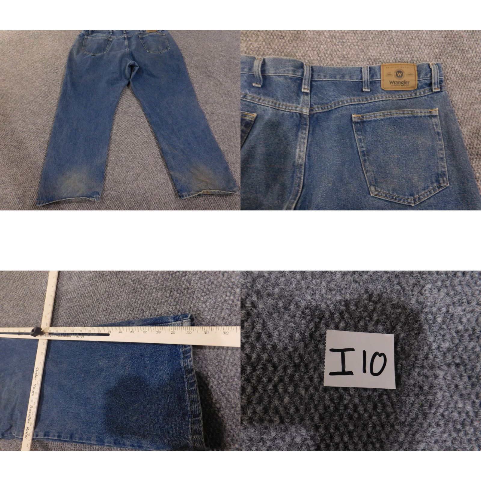 Wrangler VINTAGE Wrangler Jeans Mens 44x30 Blue Relaxed Fit 9760WDR Classic Denim Workwear Pants Size US 44 / EU 60 - 8 Thumbnail