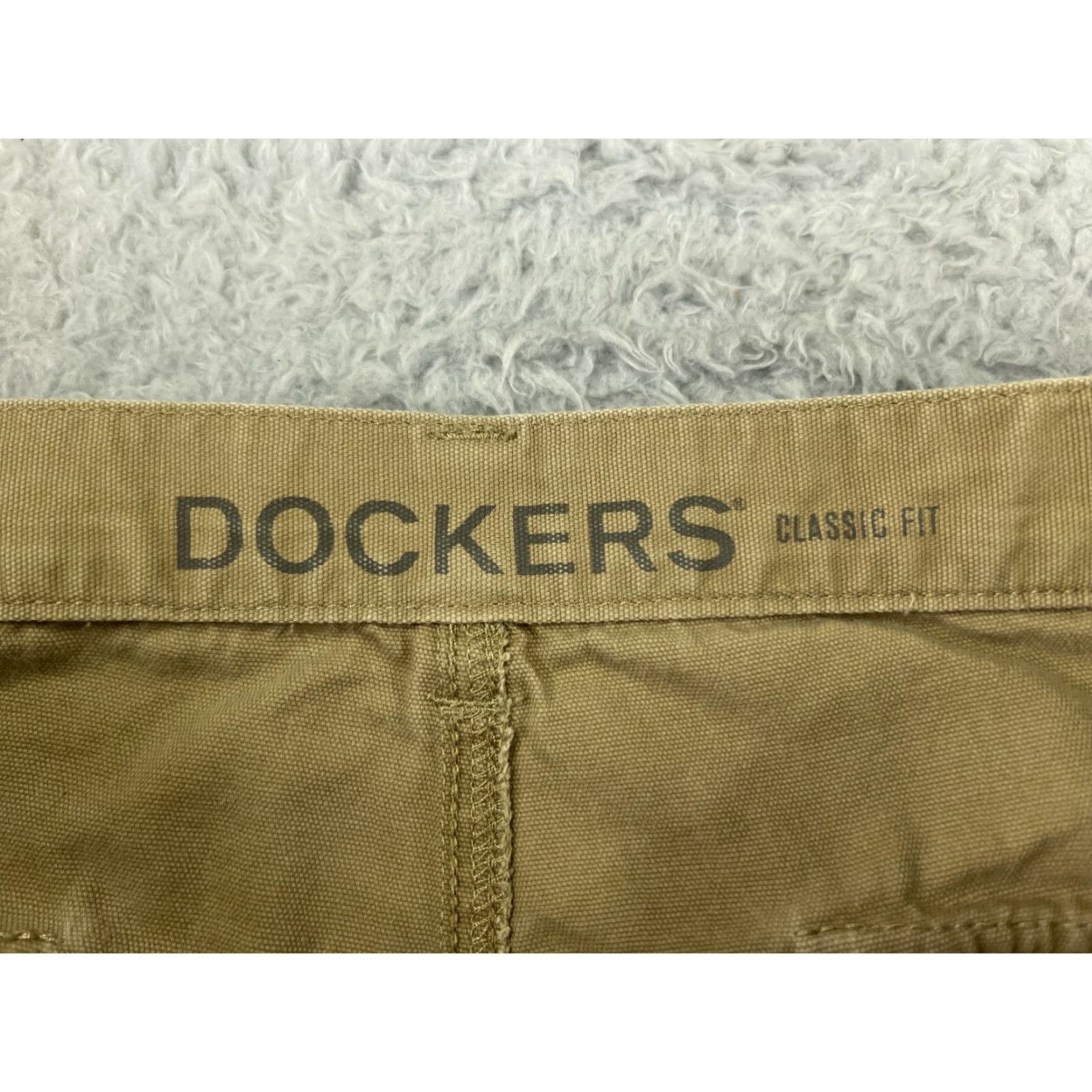 Dockers DOCKERS Cargo Pants Mens 38 Beige 100% Cotton Duck Canvas Straight Relaxed 5-Pocket Pockets Belt Loops Casual Workwear Outdoor Size US 38 / EU 54 - 3 Thumbnail