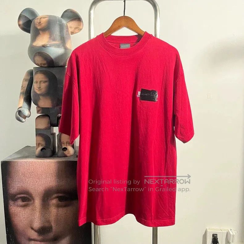 Balenciaga Balenciaga Wave Print Short Sleeve Tee. Size US L / EU 52-54 / 3 - 1 Thumbnail