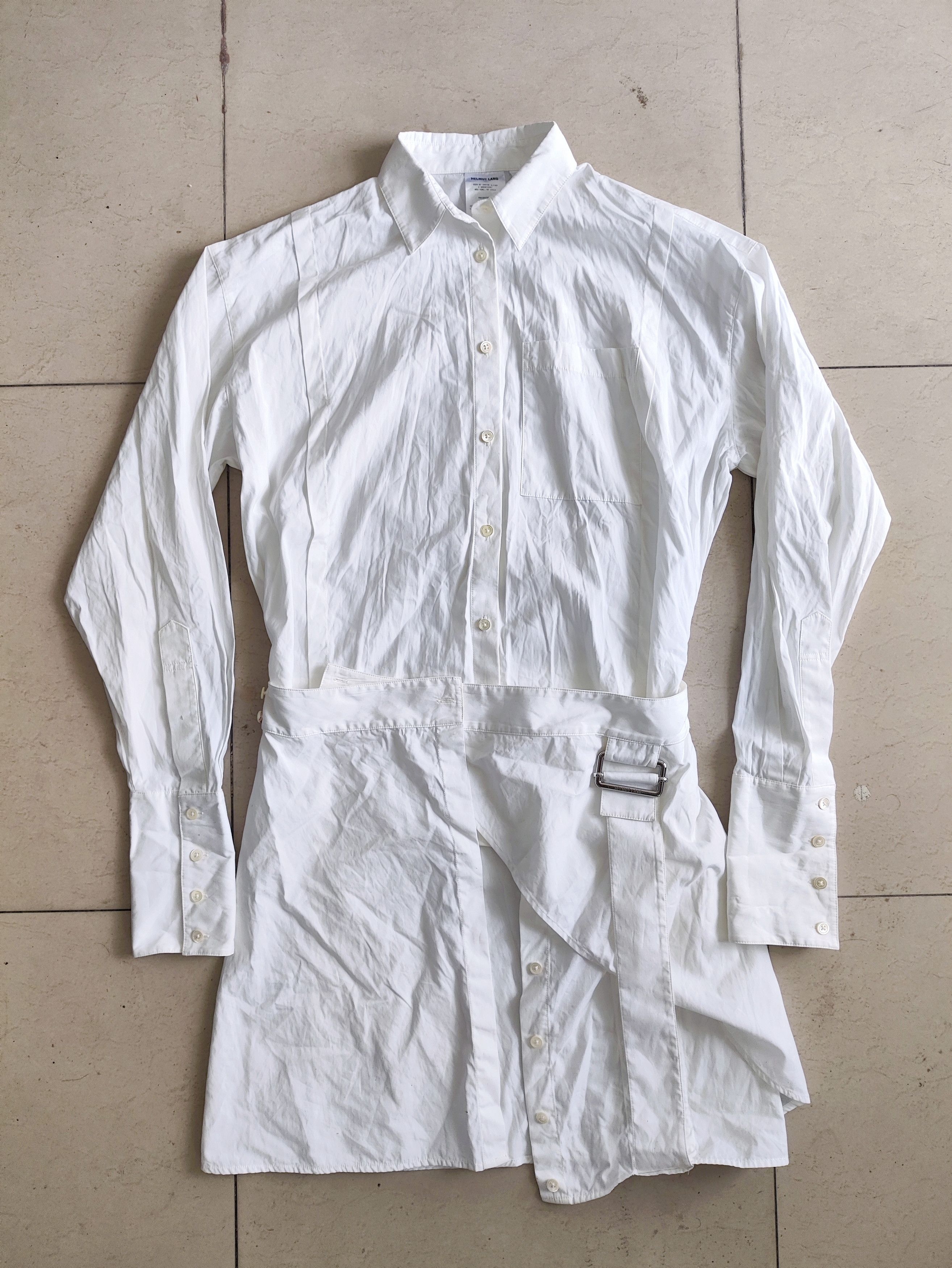 Helmut Lang Shayne Oliver SS18 deconstructive strap shirt dress 2in1 Size S / US 4 / IT 40 - 2 Thumbnail