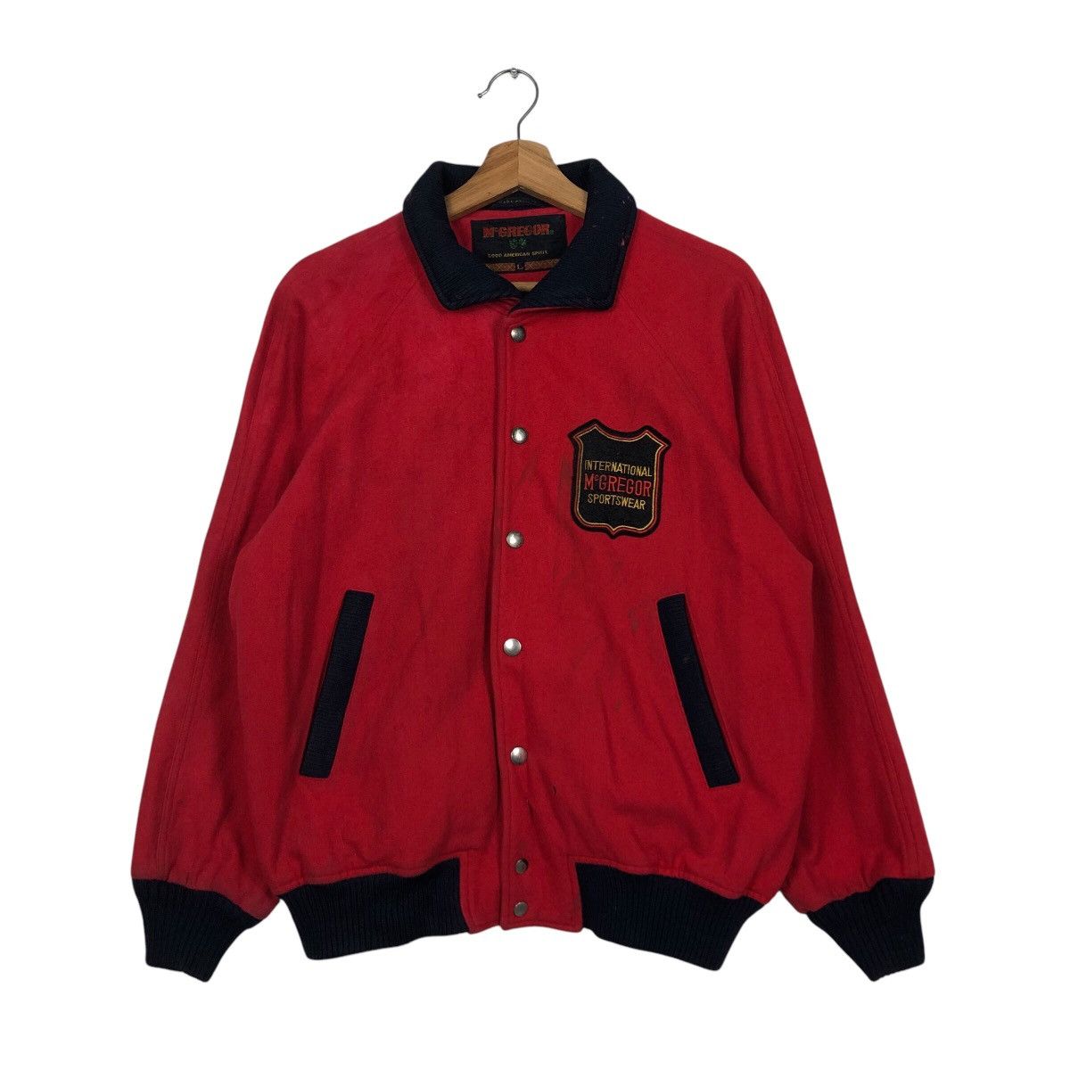 Japanese Brand 📌Vintage Bomber Jacket Mc Gregor Big Logo Issey Miyake Size US L / EU 52-54 / 3 - 2 Thumbnail