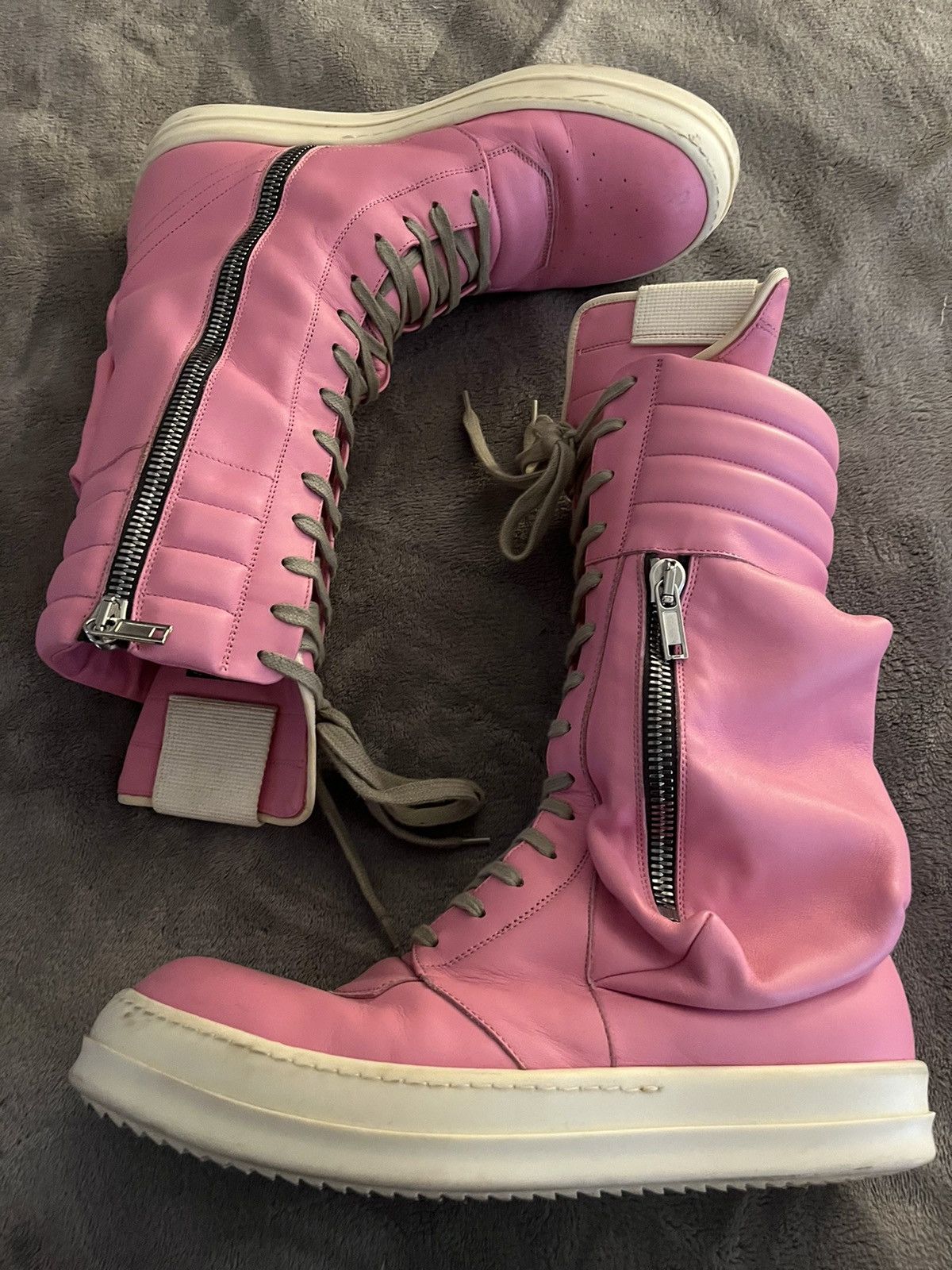 image of Rick Owens Cargo Sneakers in Pink, Men's (Size 11)