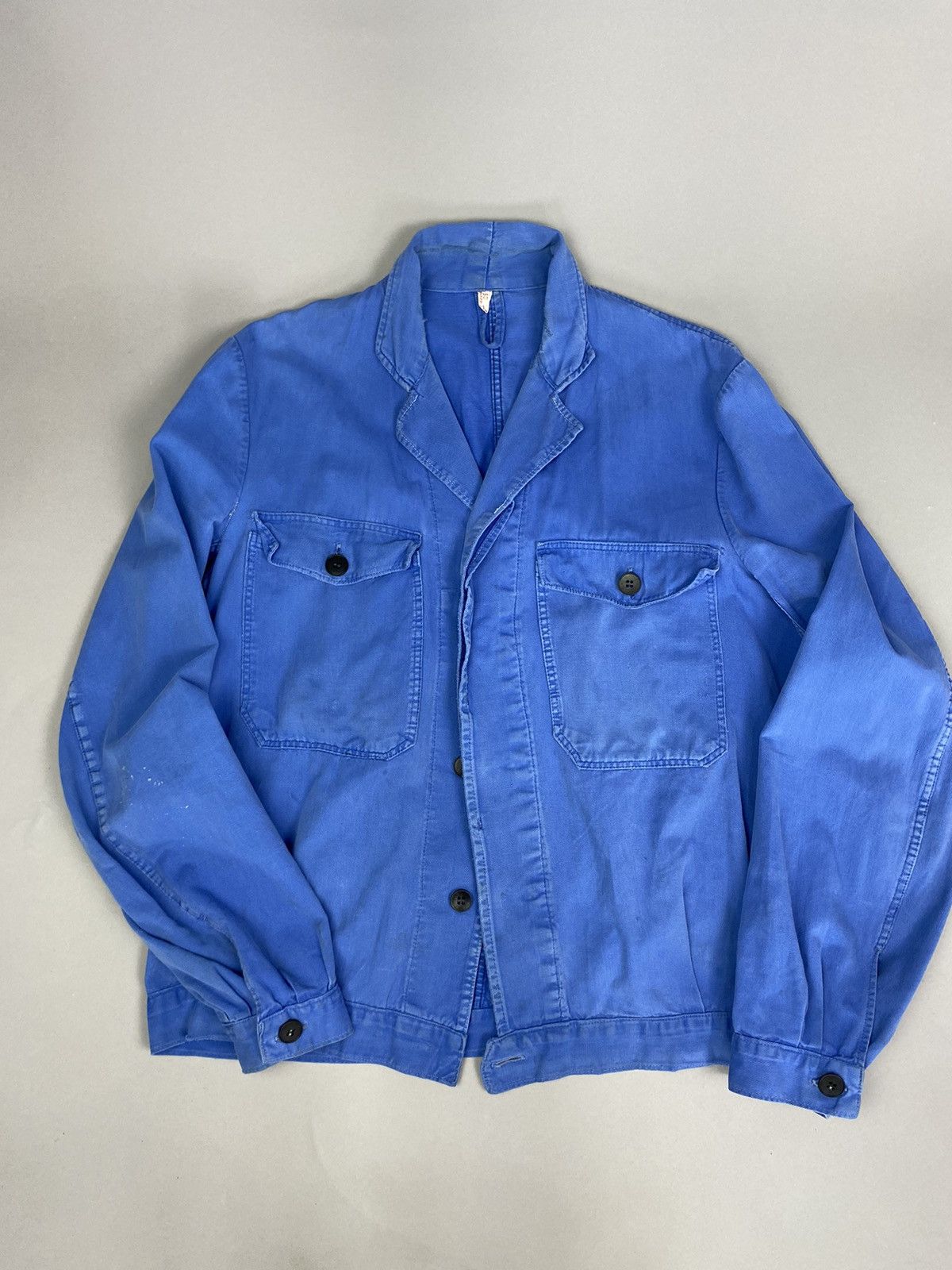 Le Laboureur × Vetra × Vintage Vintage Light Blue Cotton Workwear Jacket – Midweight Size US M / EU 48-50 / 2 - 2 Thumbnail