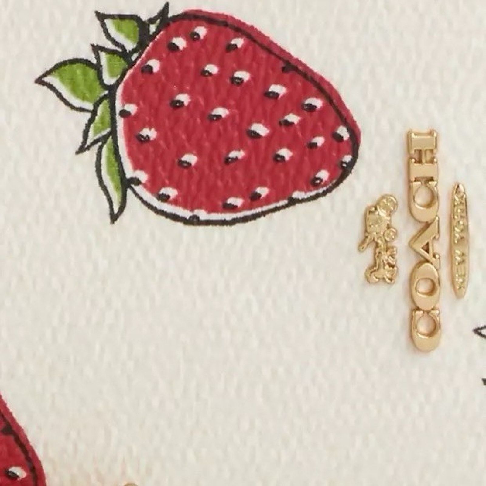 Coach NWT Coach Zip Card Case With Strawberry Chalk Multi Car32 Size ONE SIZE - 6 Thumbnail