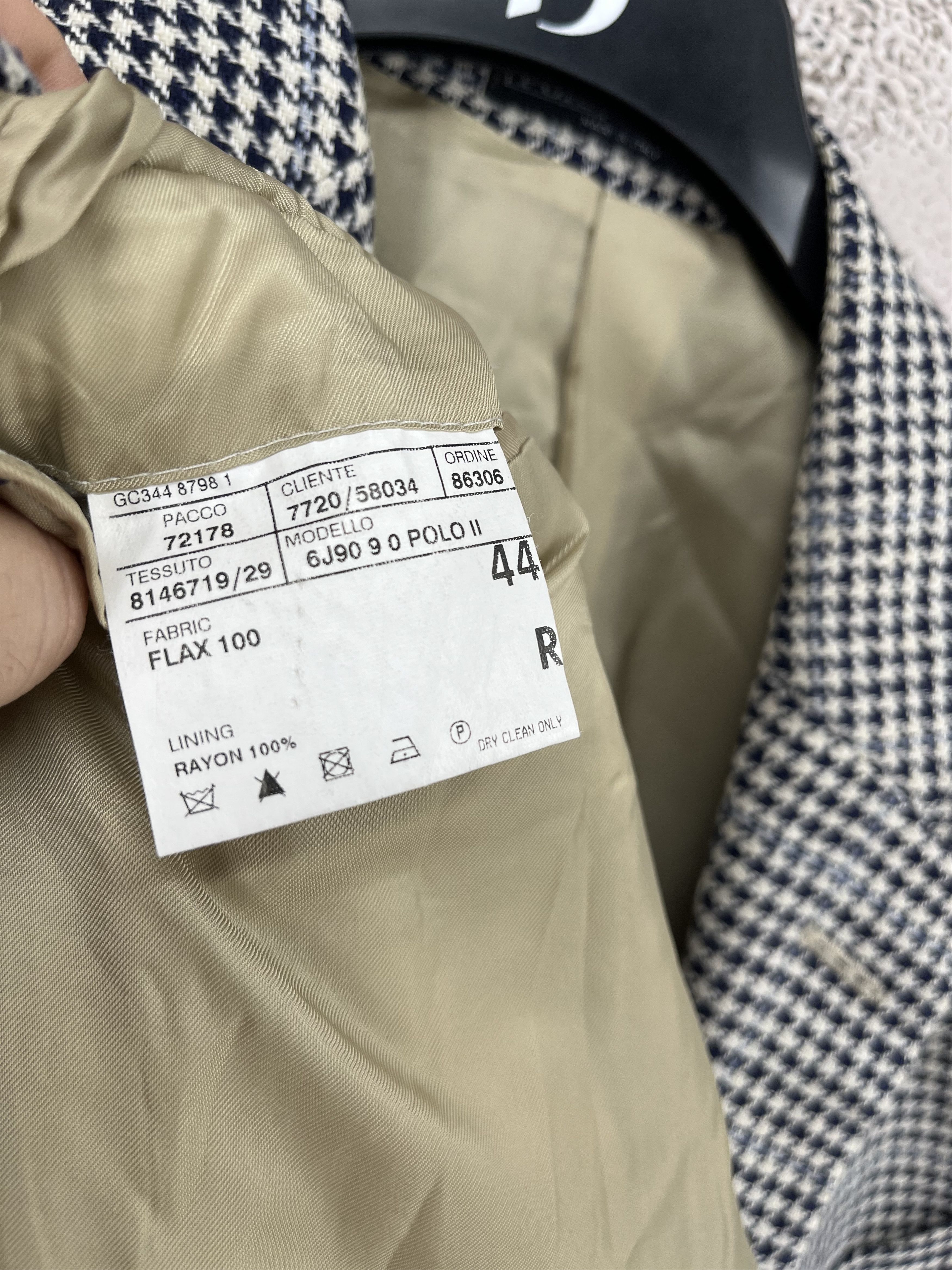 Polo Ralph Lauren POLO RALPH LAUREN Herringbone Blazer Jacket Made in Italy Size 44R - 11 Thumbnail