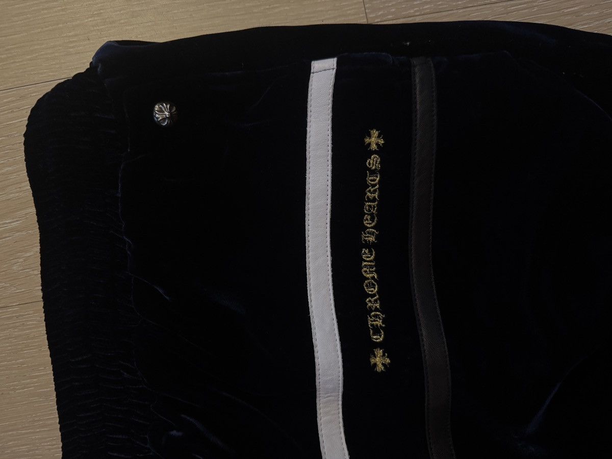 Chrome Hearts Navy & White Embroidered Logo Velour Track Pants Size US 32 / EU 48 - 5 Thumbnail