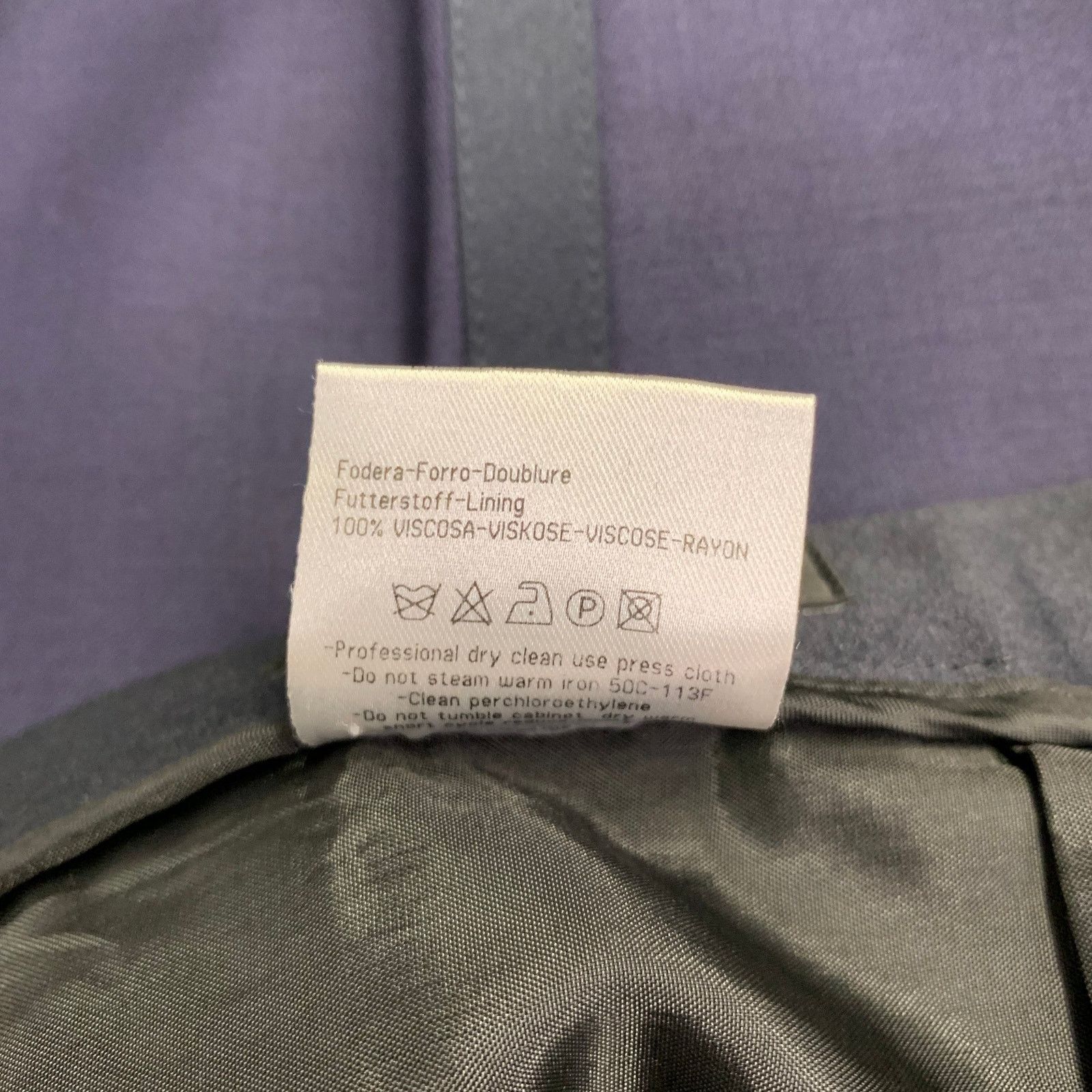 Calvin Klein Size 34 Navy Black Wool Shawl Lapel Tuxedo Size 34R - 13 Thumbnail
