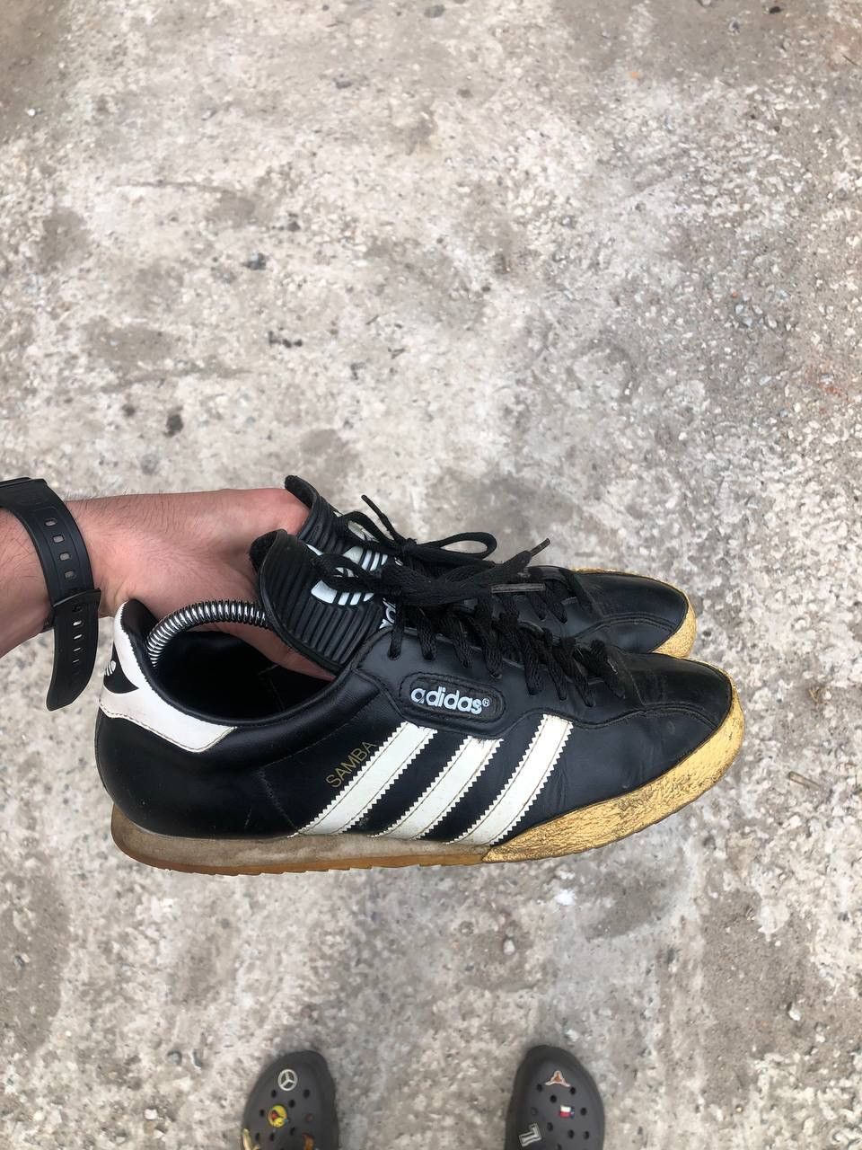 Adidas × Vintage VERY RARE ADIDAS SAMBA LEATHER SHOES Y2K JAPAN STYLE 90s 80s Size US 9.5 / EU 42-43 - 3 Thumbnail