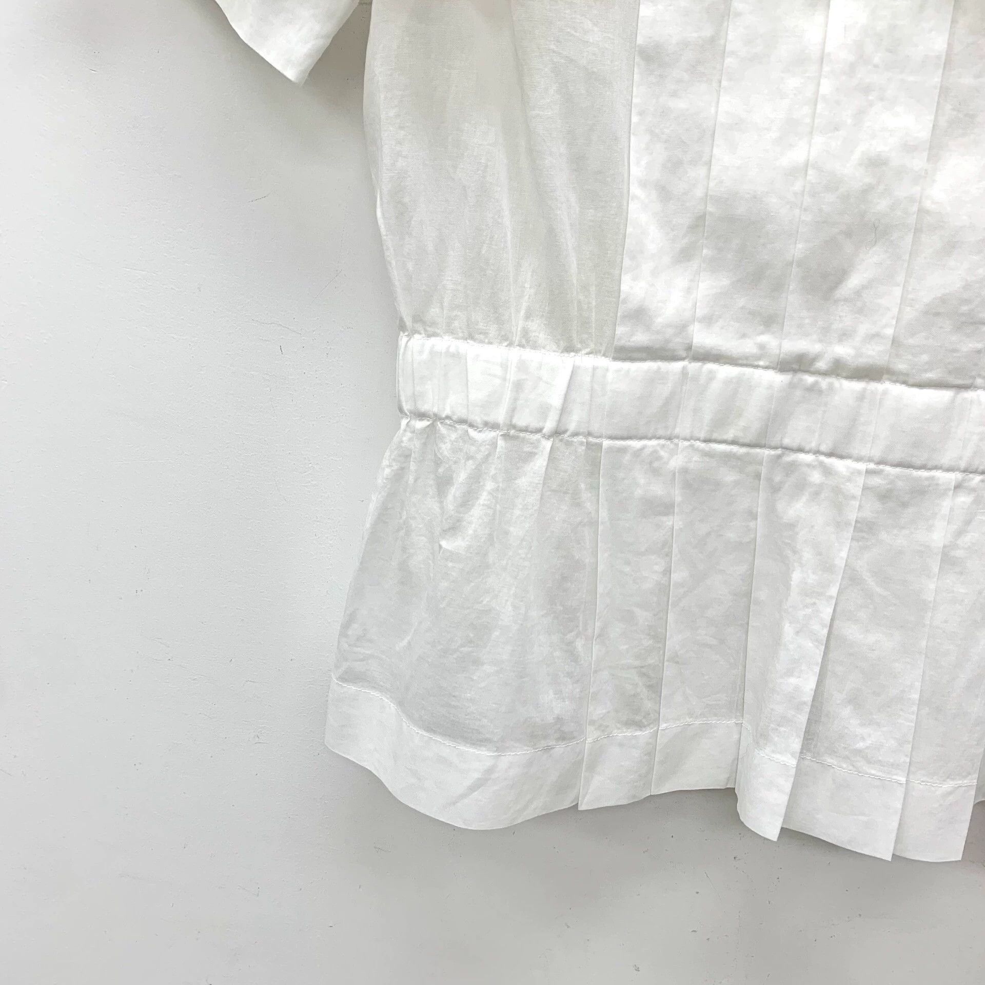 Chanel KW0770 Chanel White Lace-up Fitted Short-Sleeve Shirt Size XXS / US 00 / IT 34 - 4 Thumbnail