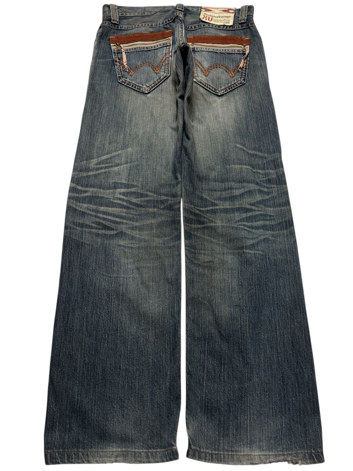 Edwin 💥BAGGY💥INSANE EDWIN EXCLUSIVE VINTAGE REPAIRED MUDWASH JEAN Size US 31 - 2 Thumbnail