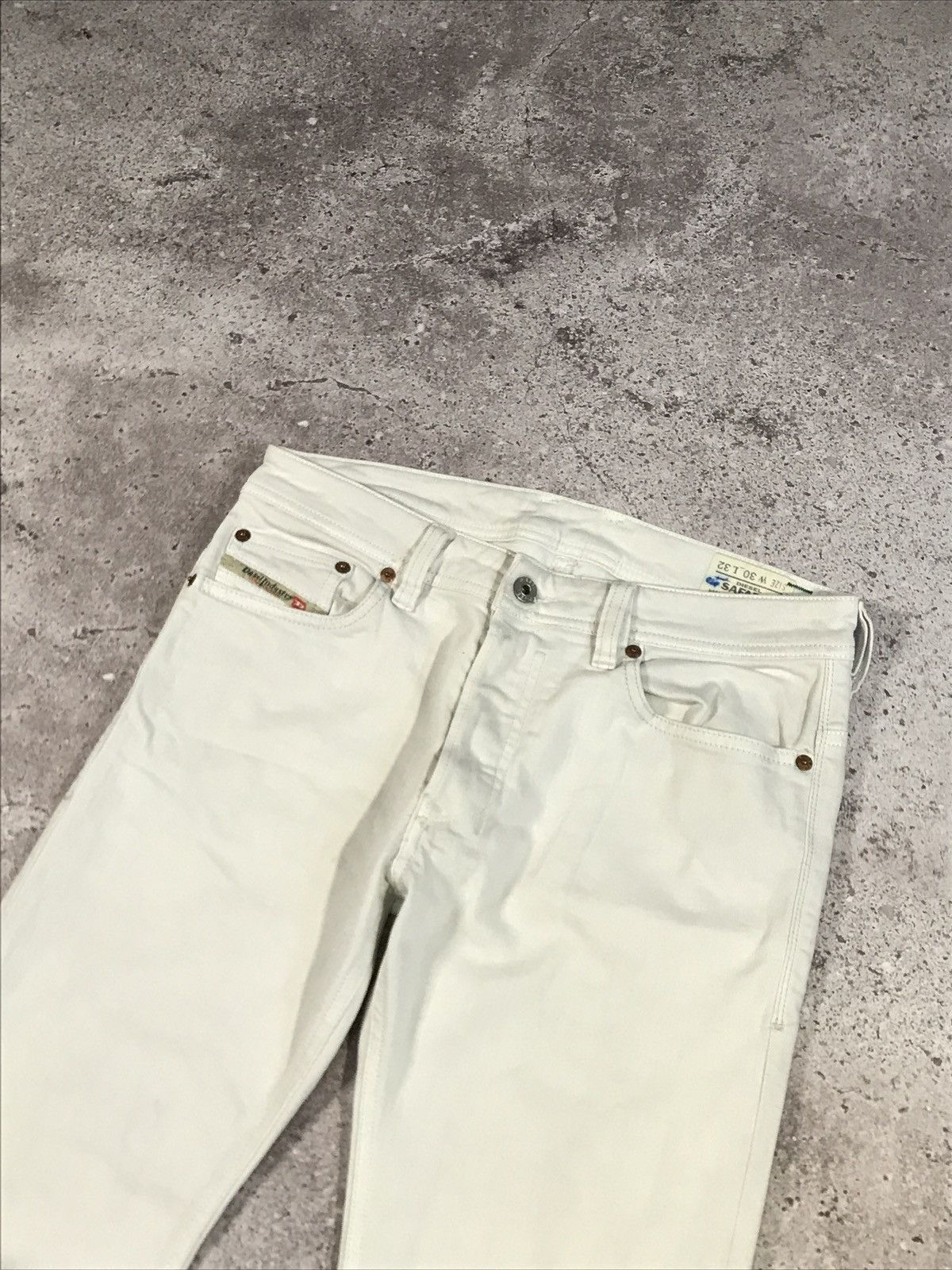 Diesel Vintage Jeans Diesel Denim Embroiled Logo Faded White 30x32 Size US 30 / EU 46 - 8 Thumbnail