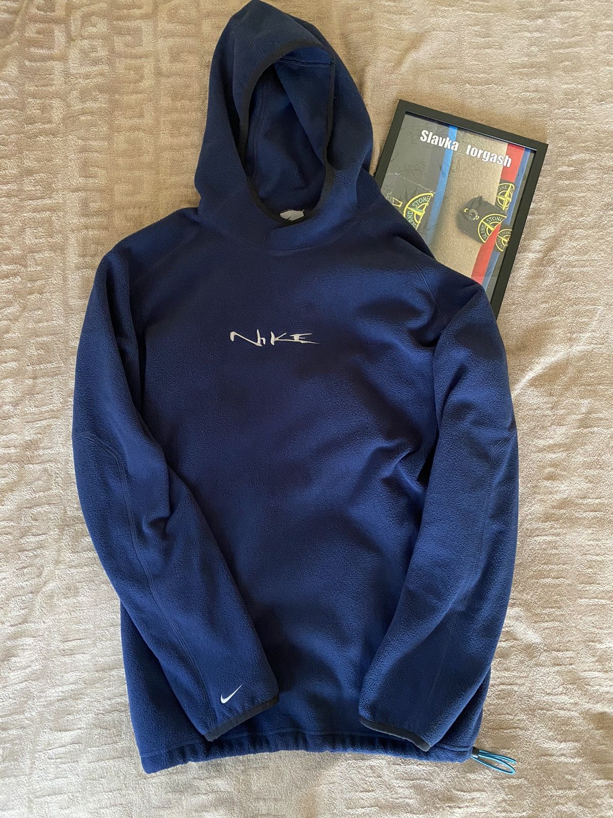 Nike Vintage 00s Nike ninja Sherpa Fleece Hoodie Y2K Baggy +Hat | Grailed