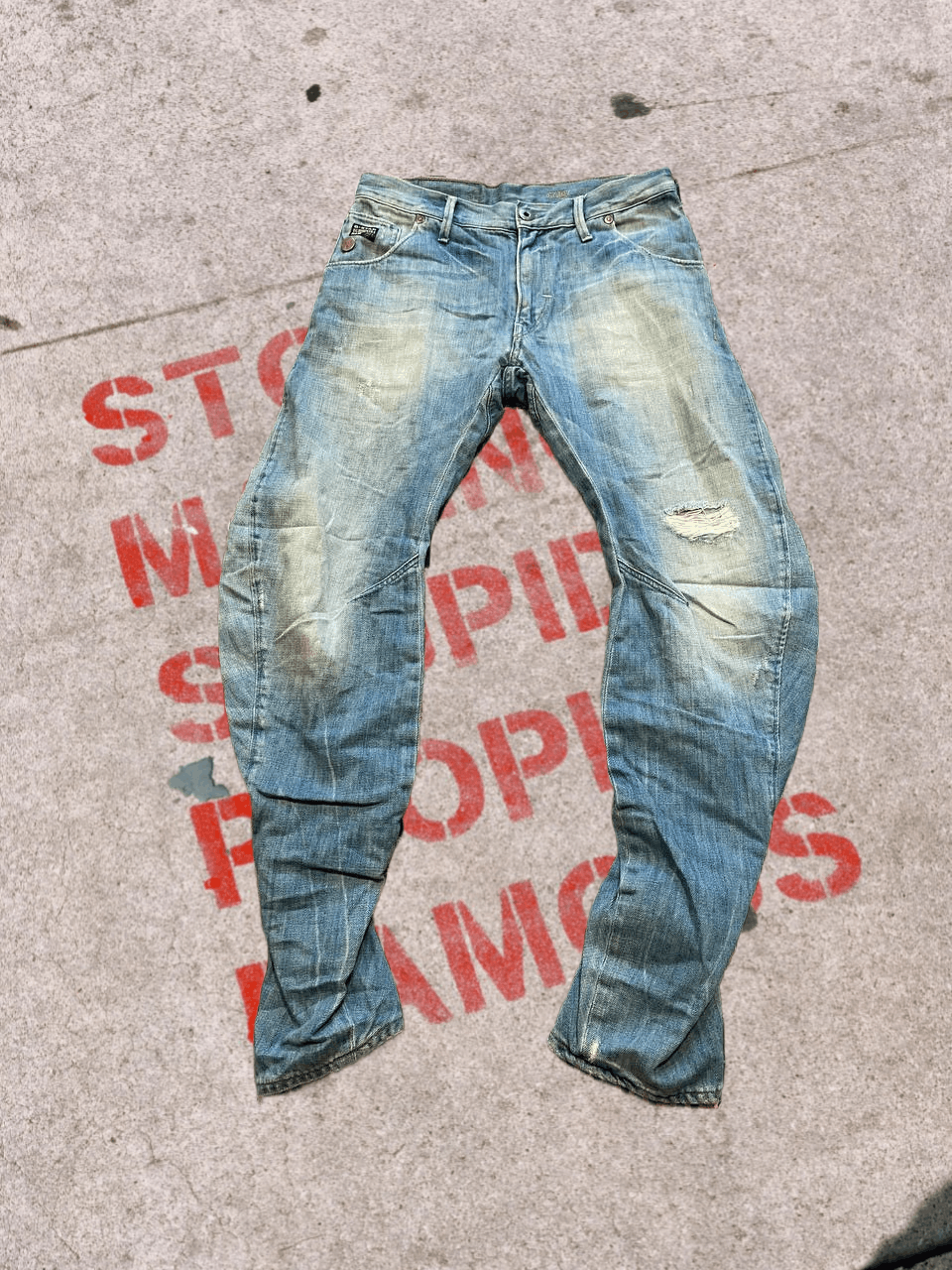 G-Star G STAR Men’s Vintage Wash Jeans Regular Fit W31 L32 Size US 31 - 1 Thumbnail