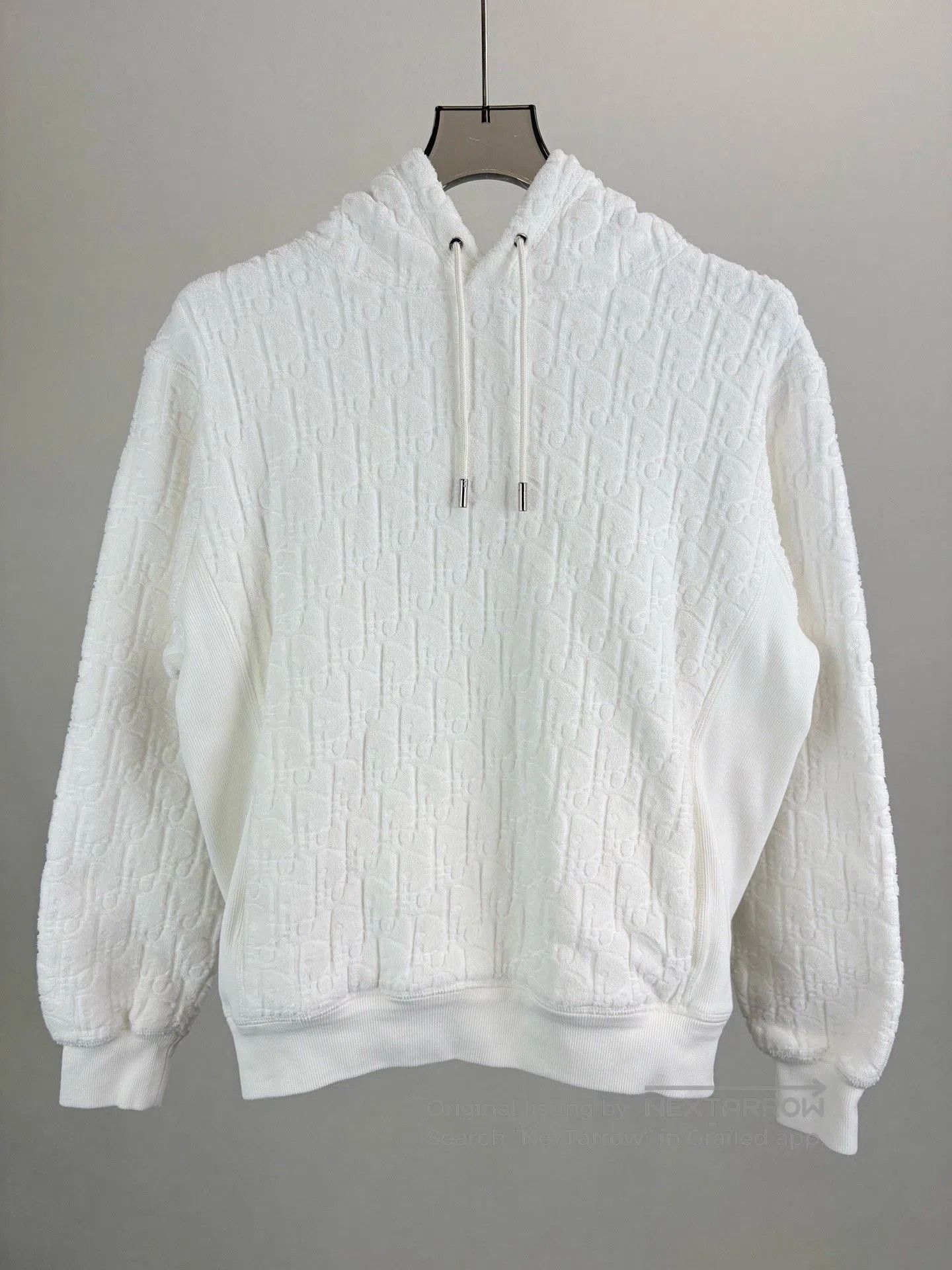 Dior DIOR White Terry Full Logo Hoodie. Size US S / EU 44-46 / 1 - 1 Thumbnail
