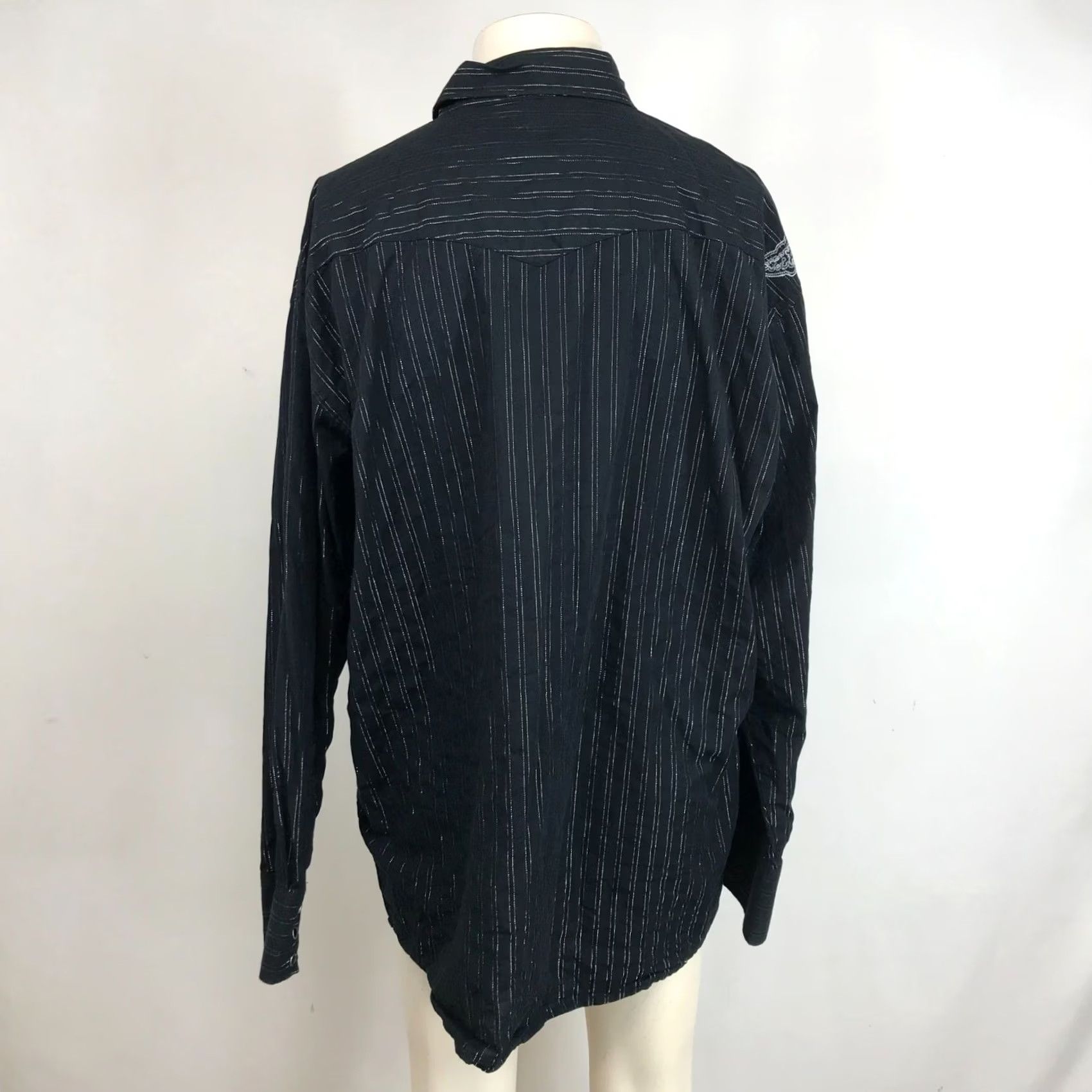 George GEORGE STRAIT TROUBADOUR COLLECTION - XL BLACK - SILVER BUTTON UP SHIRT Size US XL / EU 56 / 4 - 5 Thumbnail