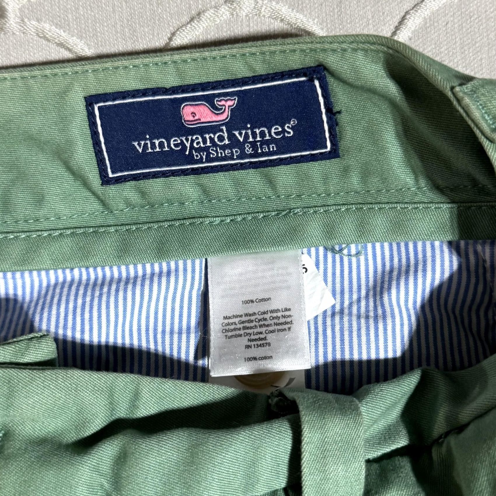 Vineyard Vines Vineyard Vines Pants Mens 35x31 Green Chinos Straight Leg Classic Preppy Cotton Size US 29 - 4 Thumbnail