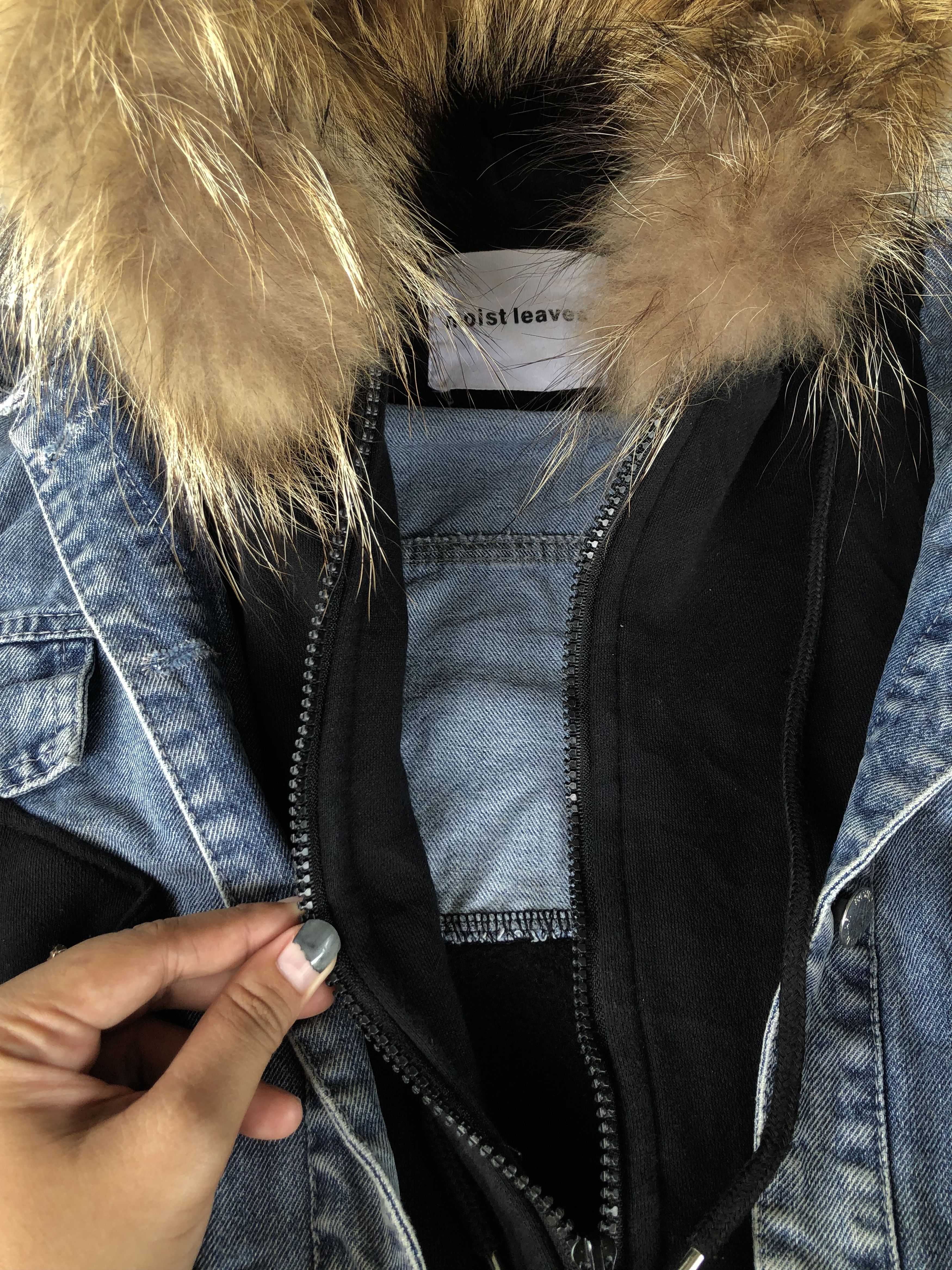 If Six Was Nine × Japanese Brand × Le Grande Bleu (L.G.B.) Vintage Y2k Doublelayer Jeans Hybrid Denim Hoodie Fur Size XL / US 12-14 / IT 48-50 - 5 Thumbnail