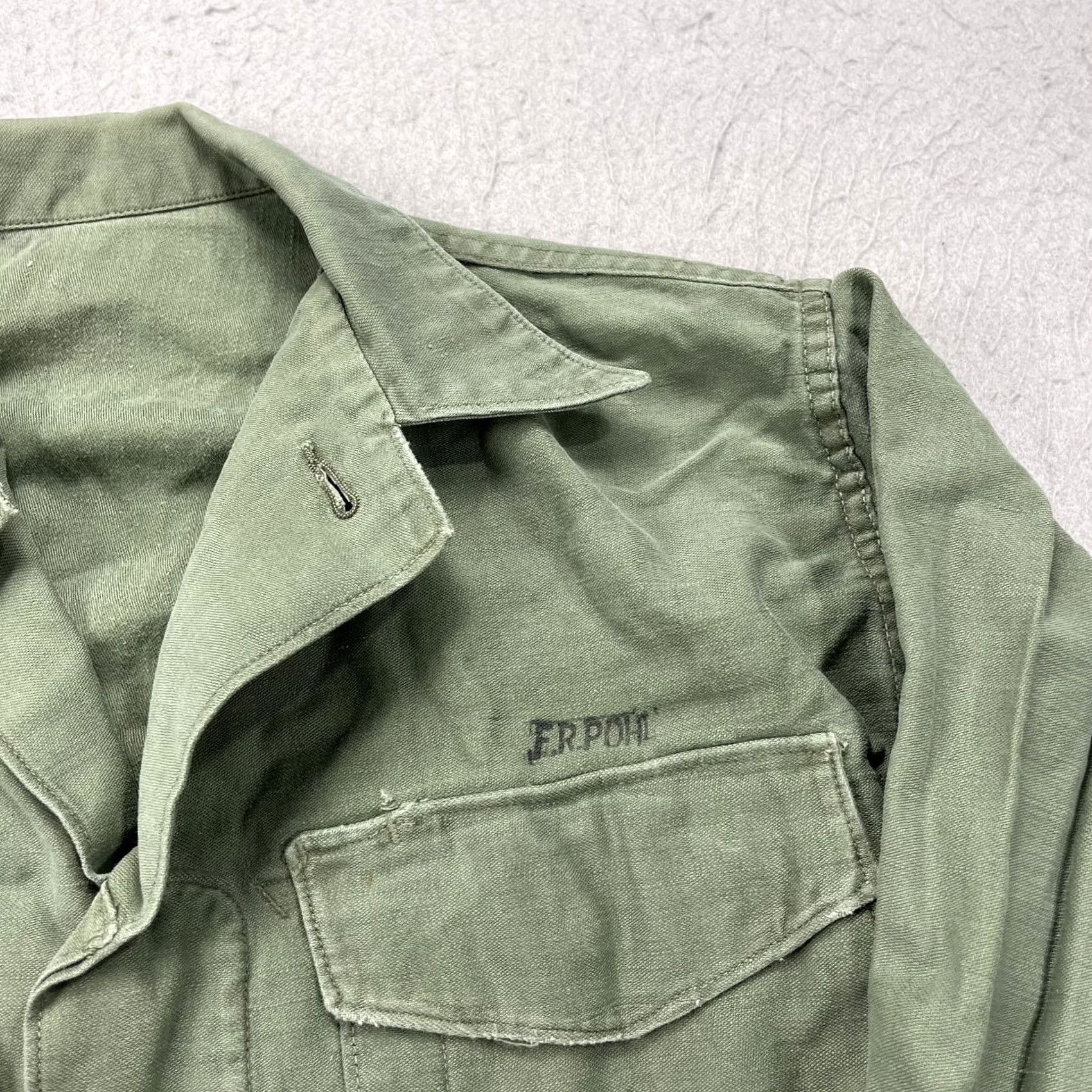 Vintage VINTAGE Green Cotton Sateen Military Fatigue Shirt Mens Medium Pohl 60s OG 107 Size US M / EU 48-50 / 2 - 4 Thumbnail