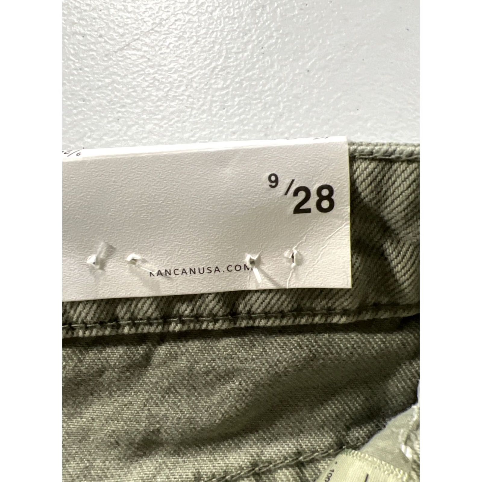 Vintage VINTAGE KanCan Denim Shorts Olive Green Fringe Cut-Off 28 Womens Jeans NWT Size 28" / US 6 / IT 42 - 3 Thumbnail