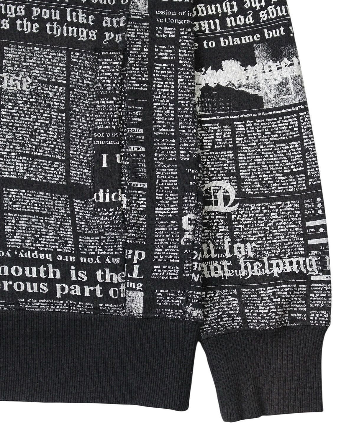 If Six Was Nine SS2005 SPLENDID SATISFACTION GOTHIC NEWSPAPER HOODIE Size US M / EU 48-50 / 2 - 5 Thumbnail