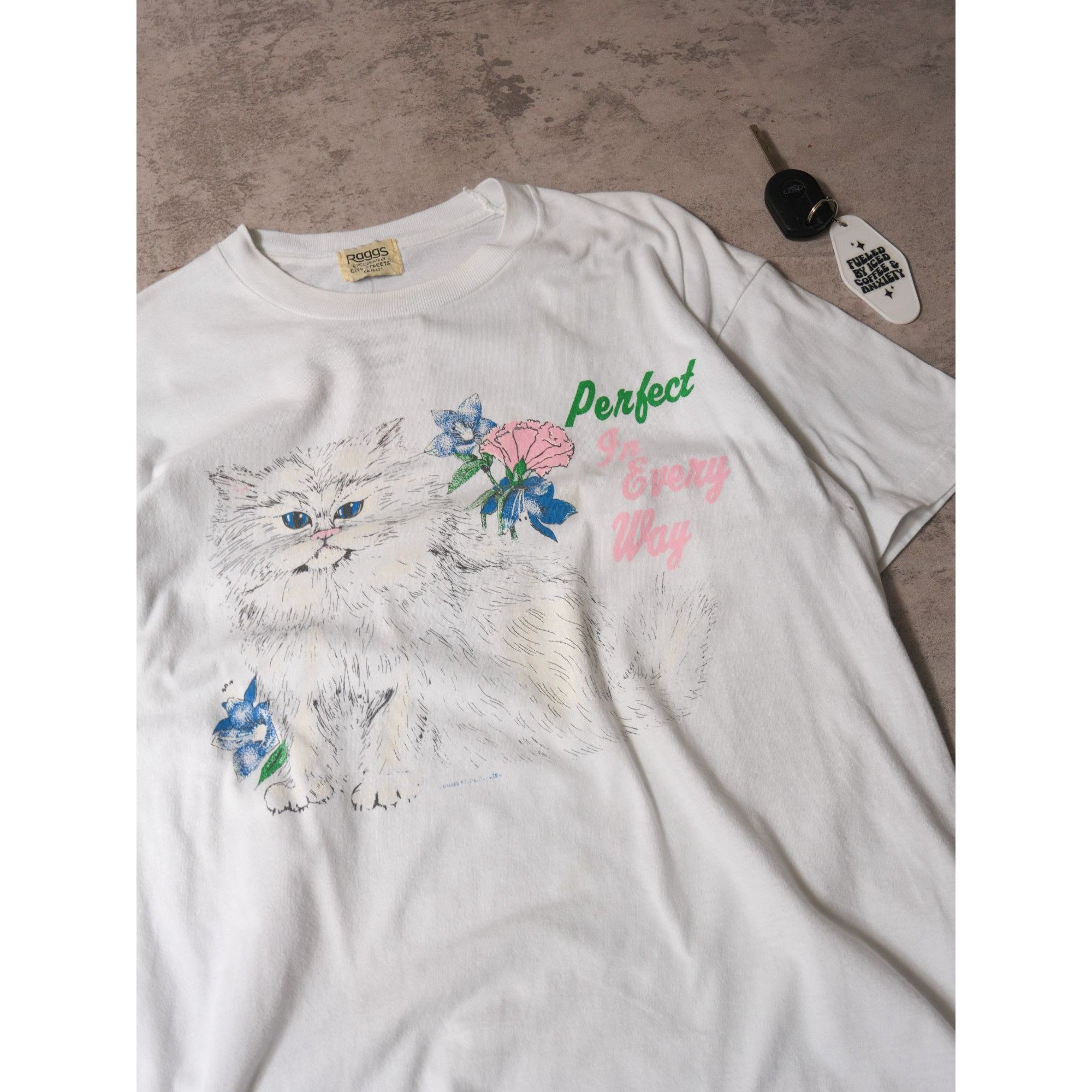 Other Vintage 90s Perfect in Every Way Cute Cat Graphic T Size L / US 10 / IT 46 - 2 Thumbnail