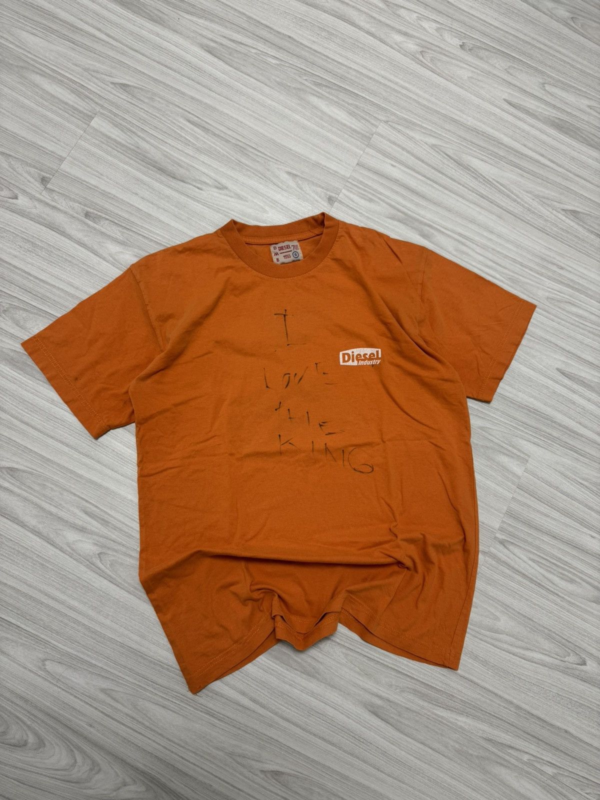 Diesel × Vintage Vintage Y2K Diesel Industry Big Logo Orange tee Size US M / EU 48-50 / 2 - 6 Thumbnail
