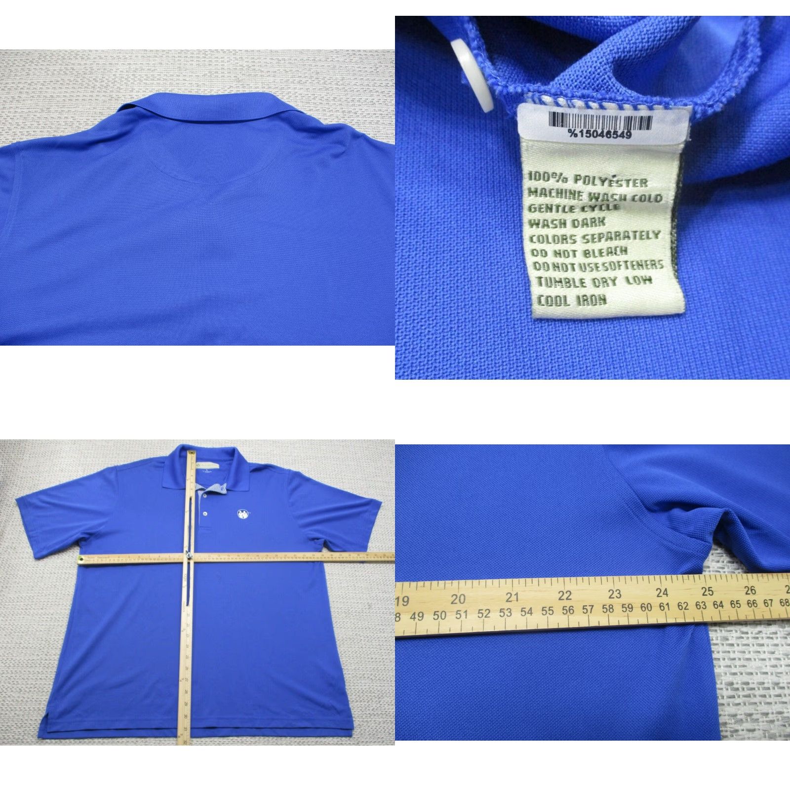 Vintage Donald Ross Polo Shirt Unisex Adults XL Short Sleeve Blue Preppy Golf Casual Button Collar Logo Collection: Turtle Creek Mens Womens? Size US XL / EU 56 / 4 - 8 Thumbnail