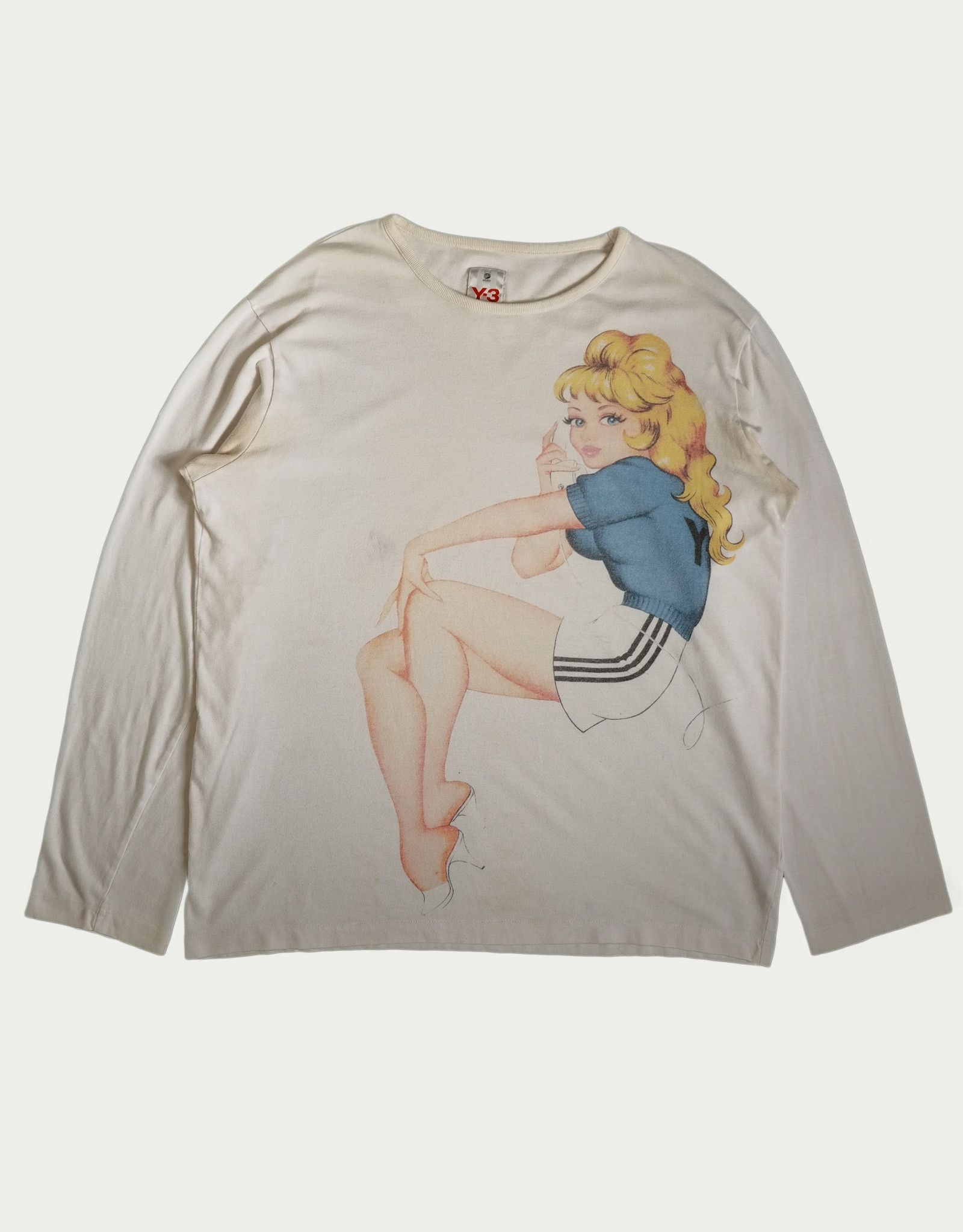 Y-3 Y-3 x Adidas Pin-Up Girl Long Sleeve T Shirt (2004) Size US L / EU 52-54 / 3 - 1 Thumbnail