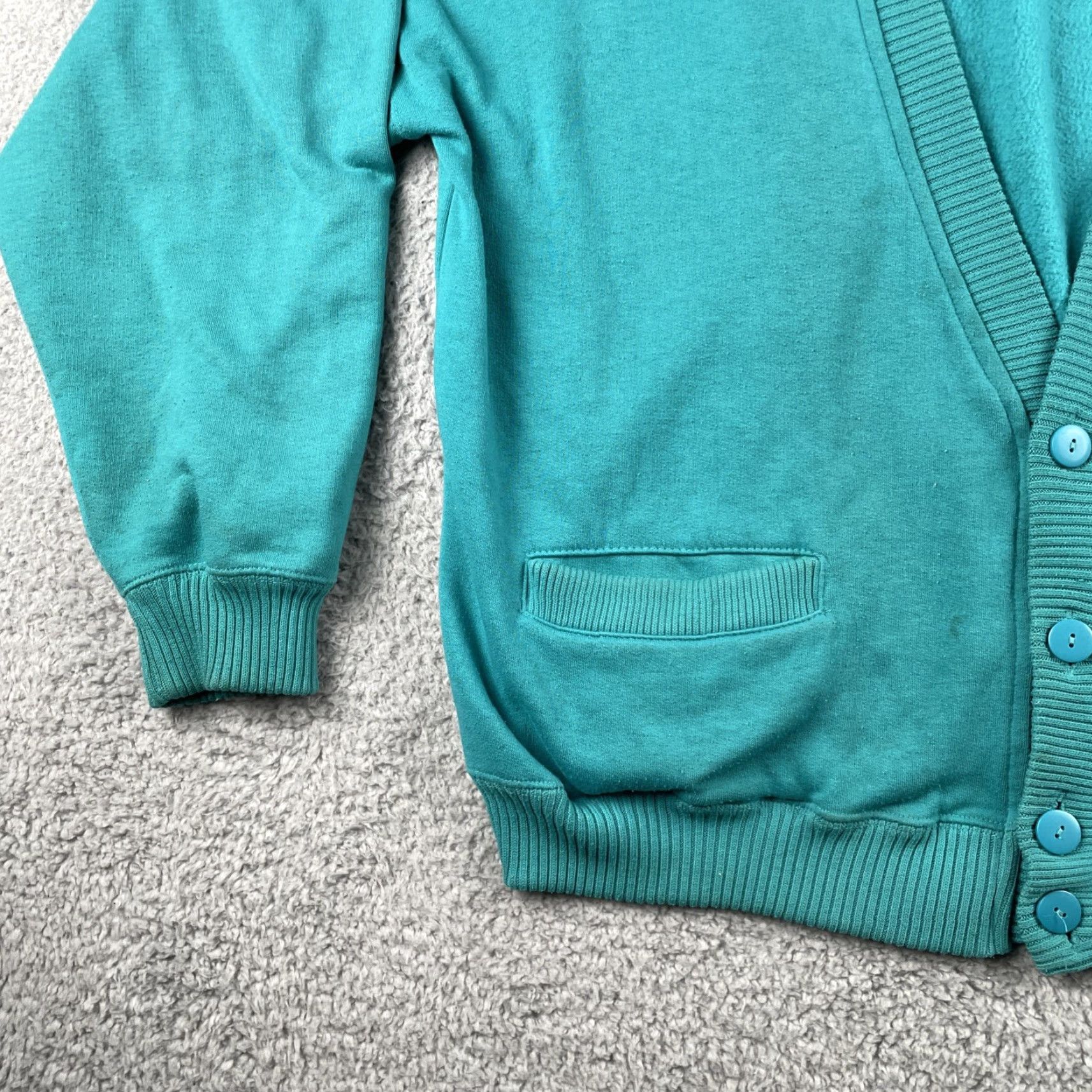 Vintage VINTAGE Saugatuck Dry goods Company XL Sweater Turquoise Teal Blue Cotton Blend Cardigan Men XL Blue 90s 80s Northeast Size US XL / EU 56 / 4 - 6 Thumbnail