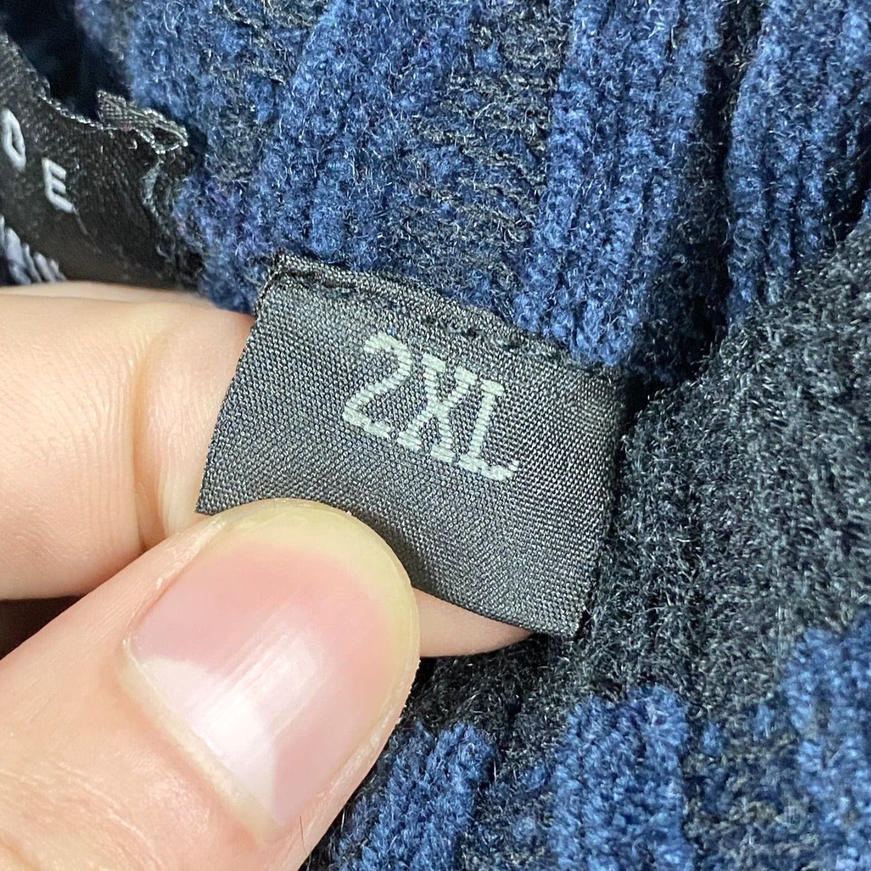 Vintage VINTAGE 90s Barcode Mens Turtleneck Sweater Hoodie 2XL Fall Winter Blue Black Stripes Size US XXL / EU 58 / 5 - 5 Thumbnail