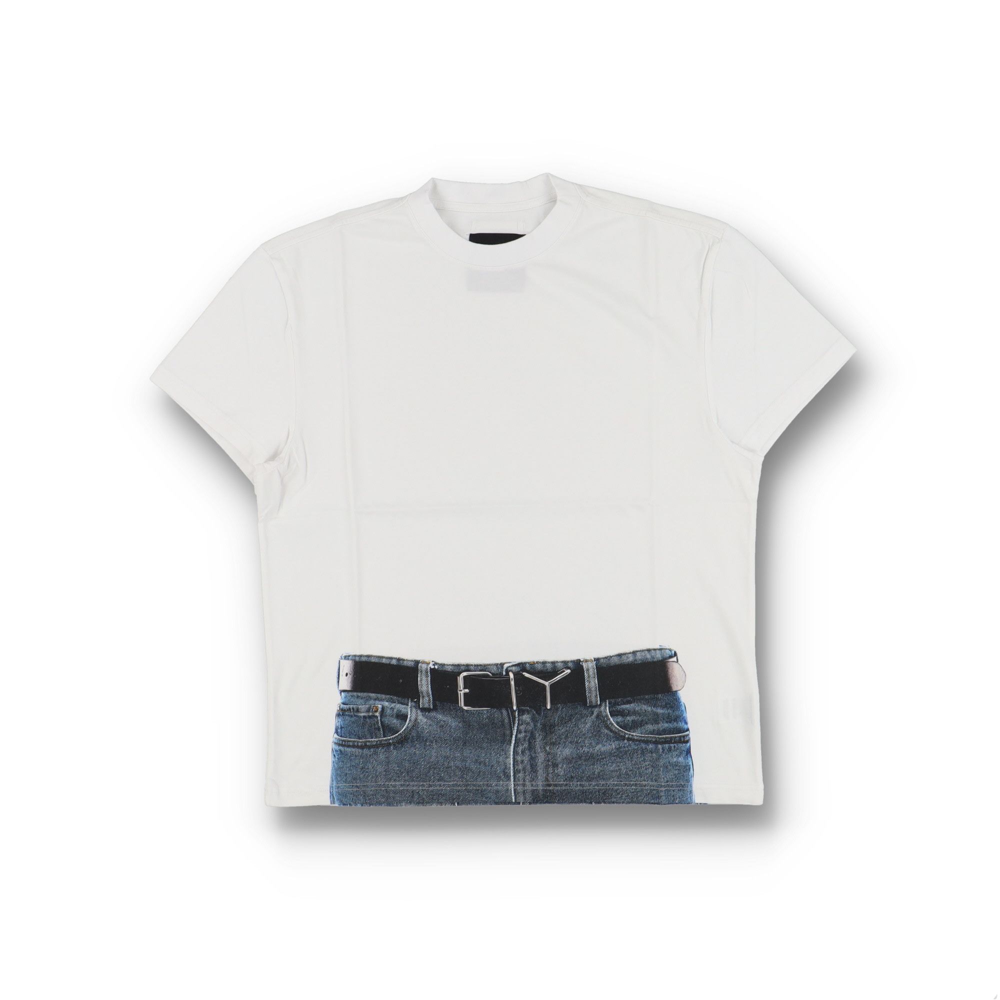 Jean Paul Gaultier × Y/Project White Trompe L'oeil Belt T-Shirt