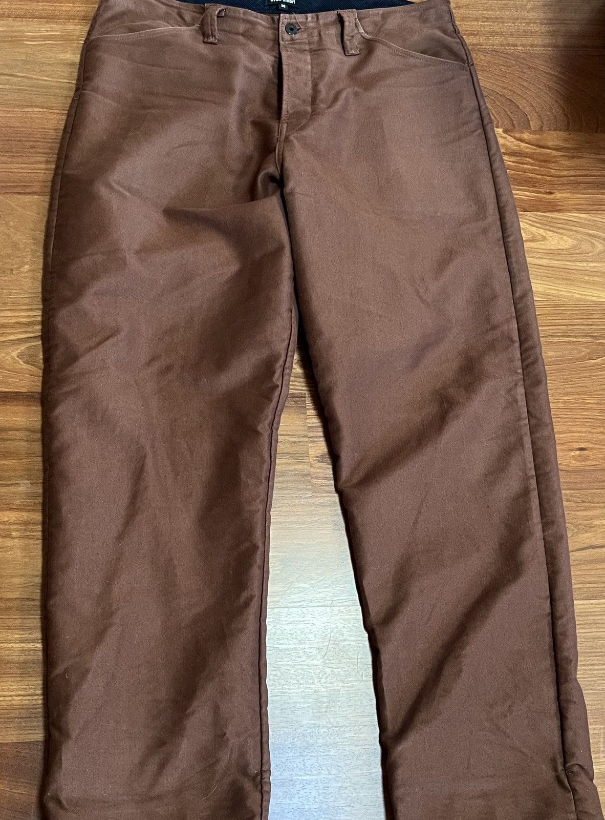 Image of Evan Kinori Bedford Rust Thin Wale Cord Four Pocket Pants Size 36, Men's