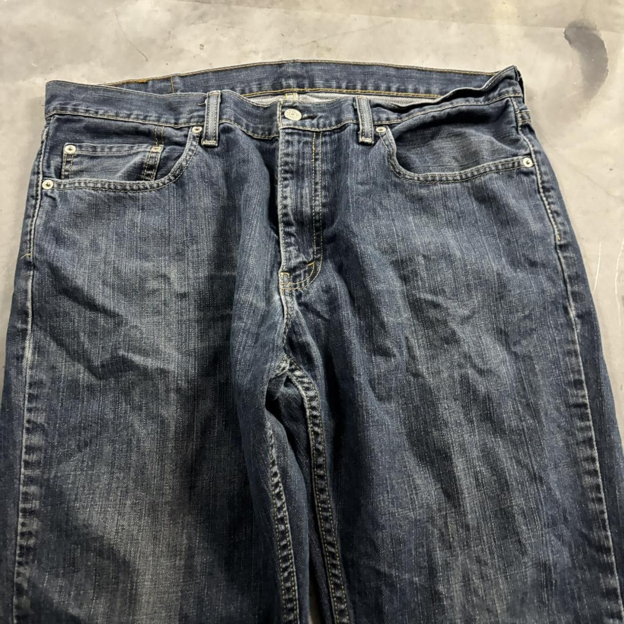 Levi's Crazy Vintage Y2K/2000s Grunge Levis Dark Wash Denim Jeans! 36x30 Size US 36 / EU 52 - 5 Thumbnail