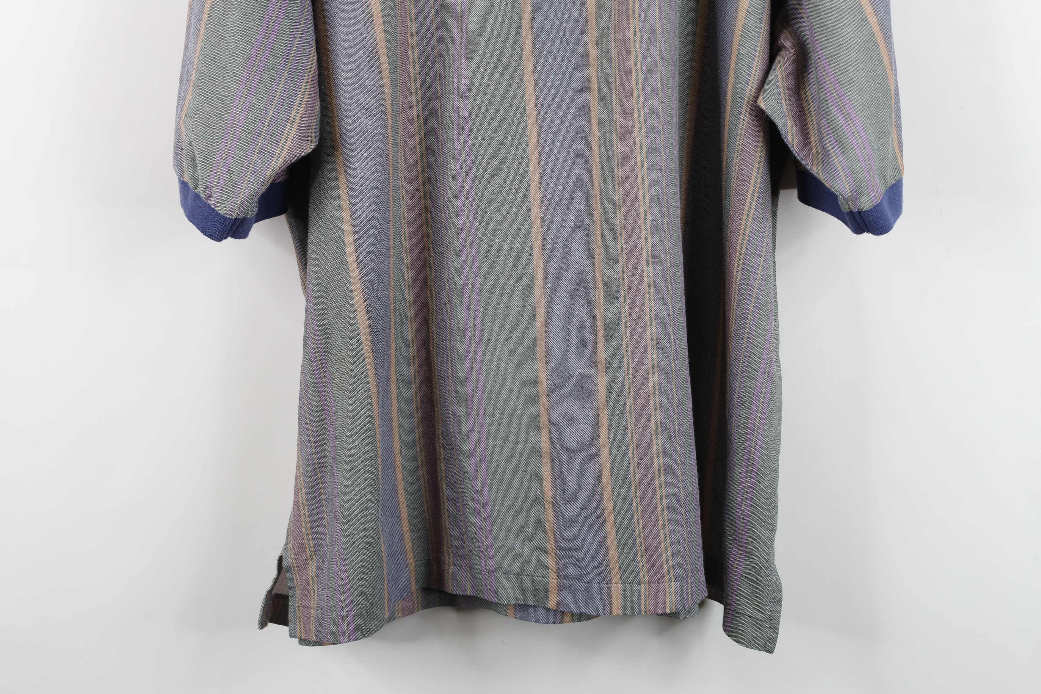 Vintage Vintage 90s Streetwear Striped Baggy Fit Golf Polo Shirt Size US XL / EU 56 / 4 - 13 Thumbnail