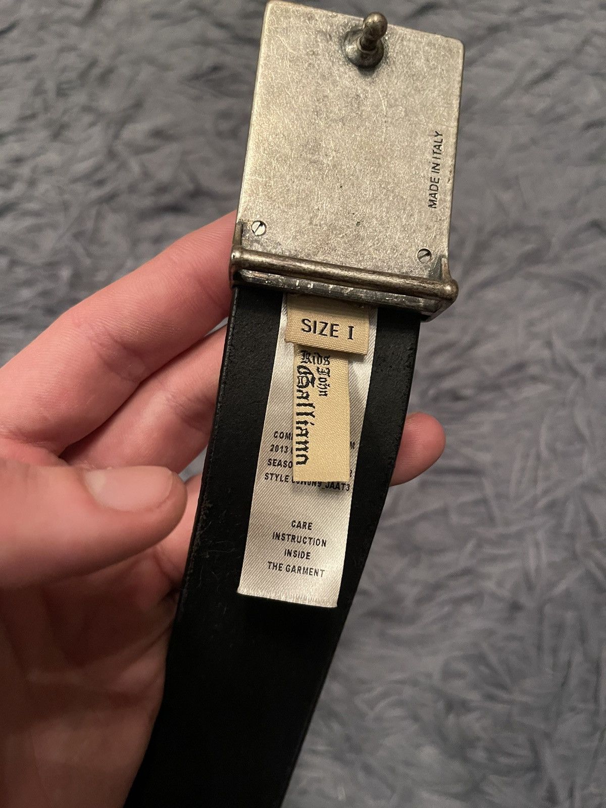 John Galliano × Vintage John Galliano 00s vintage Gazette Newspaper pattern belt Size ONE SIZE - 6 Thumbnail