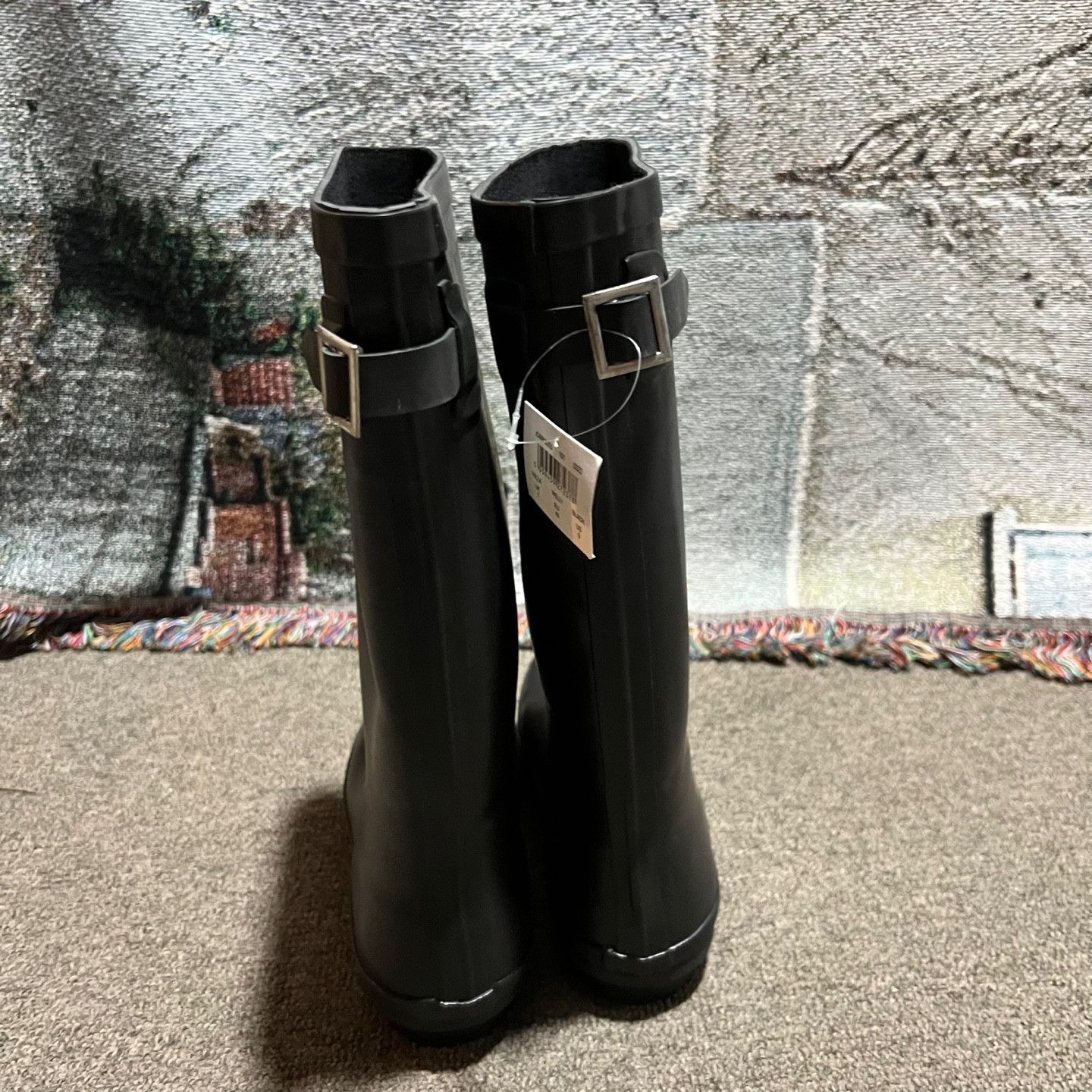 Juicy Couture (SOLD OUT)Juicy Couture Long Wellington Rain Boots Black Size US 9.5 / IT 39.5 - 4 Thumbnail