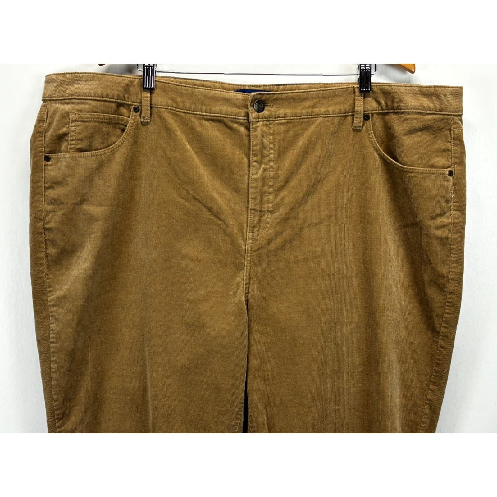 Talbots NEW! Talbots High Waist Straight Leg Corduroy Pants 24W Plus Light Brown Women’s Size 42" / US 20 - 2 Thumbnail