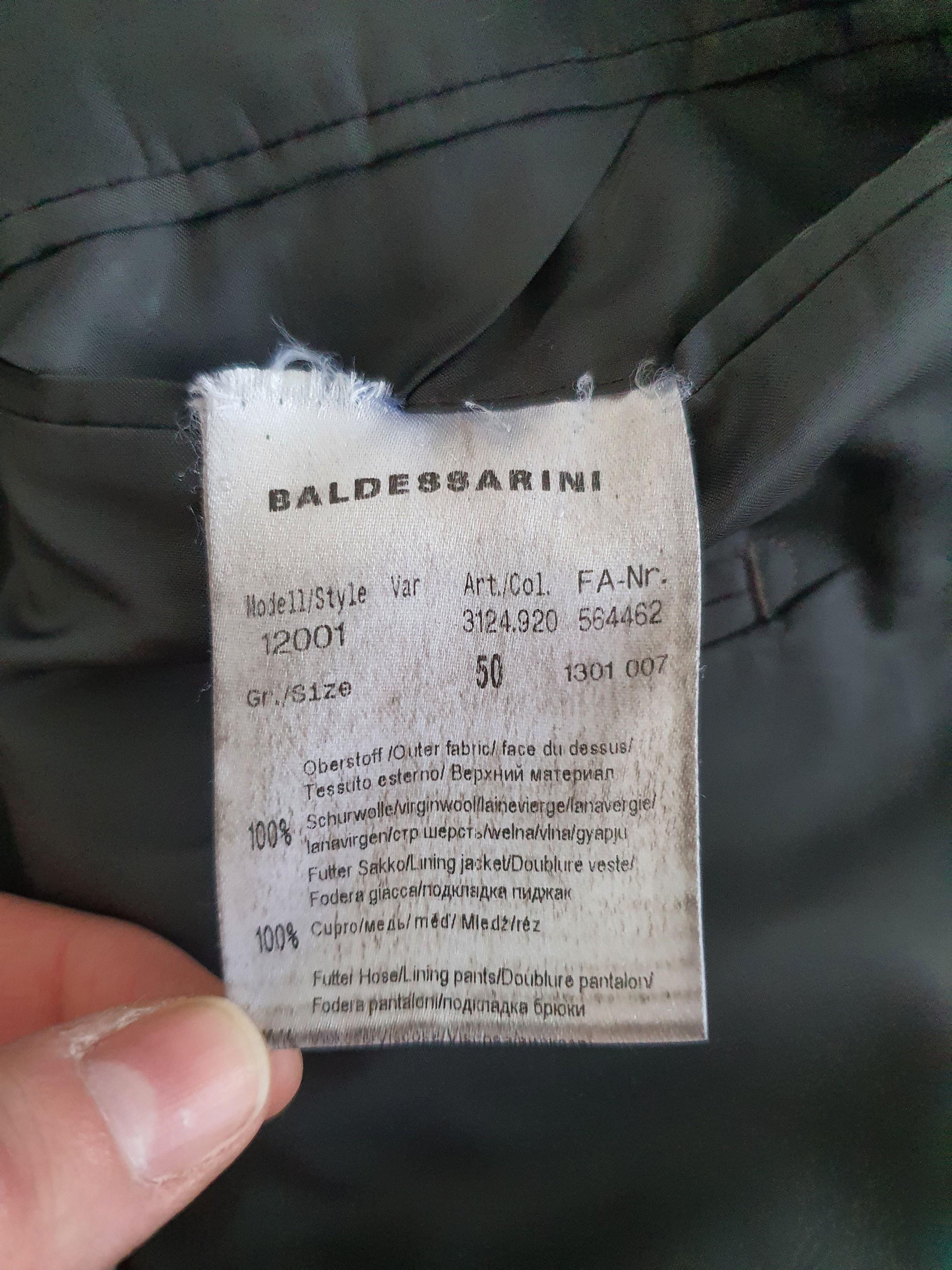 Baldessarini Men's Blazer Suit Jacket - Gray (Sharkskin Weave) - Sz EU 50 Size 40R - 6 Thumbnail