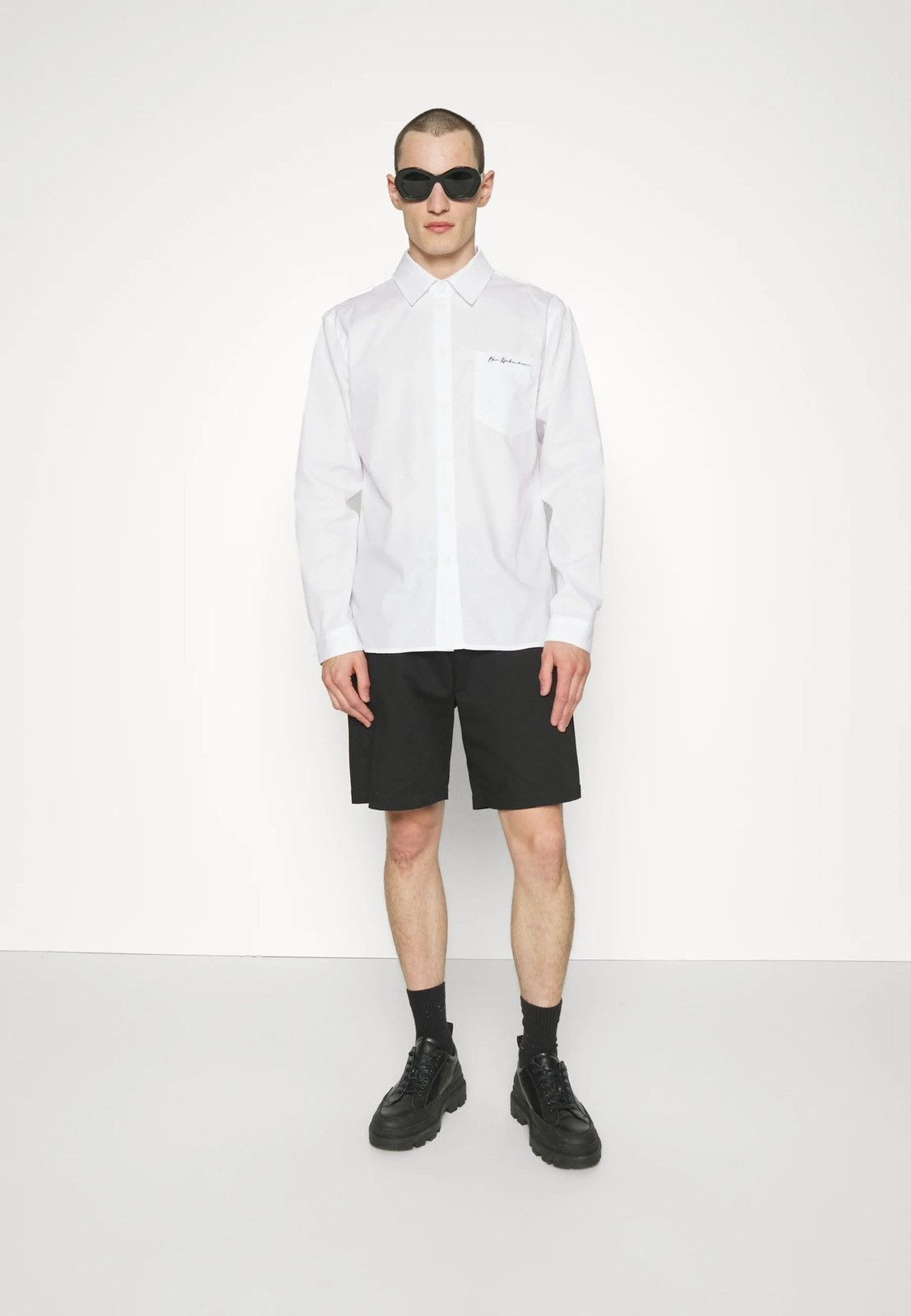 Han Kjobenhavn !DS! FW22 Han Kjobenhavn Poplin Script Logo White Shirt Size US S / EU 44-46 / 1 - 4 Thumbnail