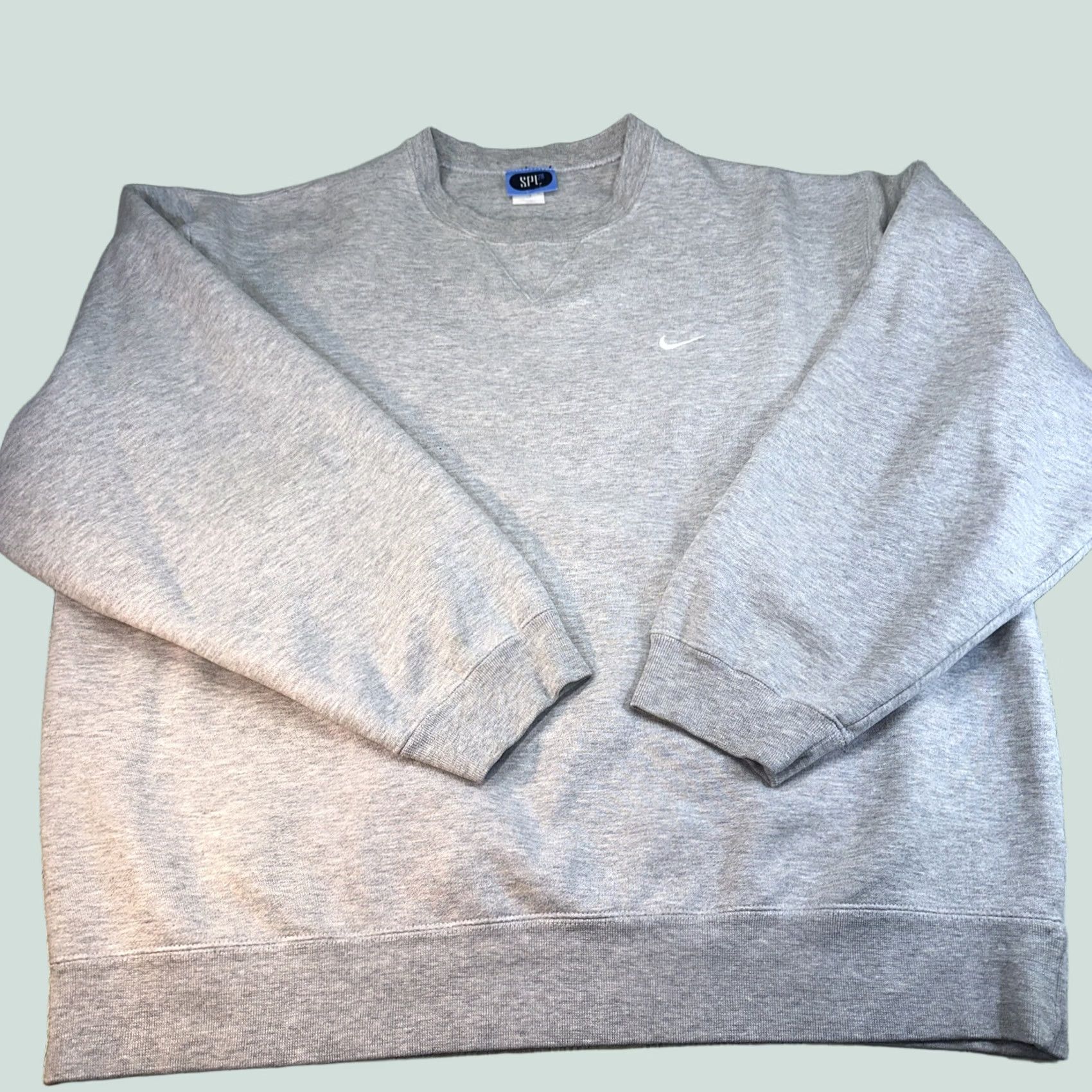 Nike VINTAGE Nike Sweatshirt 90s Embroidered Swoosh On Spl 28 Tag Men XL Gray Pullover Size US XL / EU 56 / 4 - 1 Thumbnail