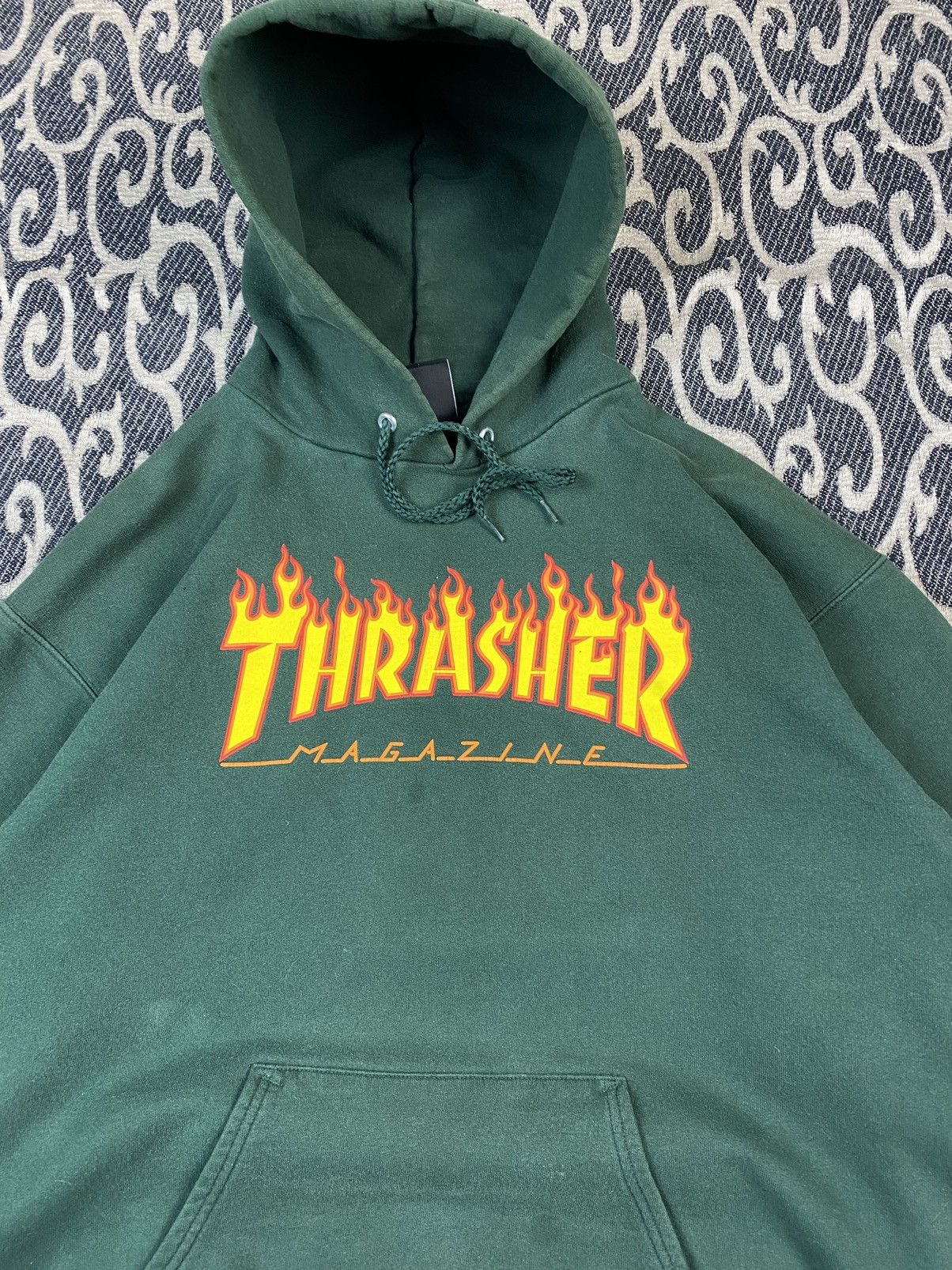 Thrasher Vintage Thrasher Magazine Flame Logo Green Hoodie Size US M / EU 48-50 / 2 - 3 Thumbnail
