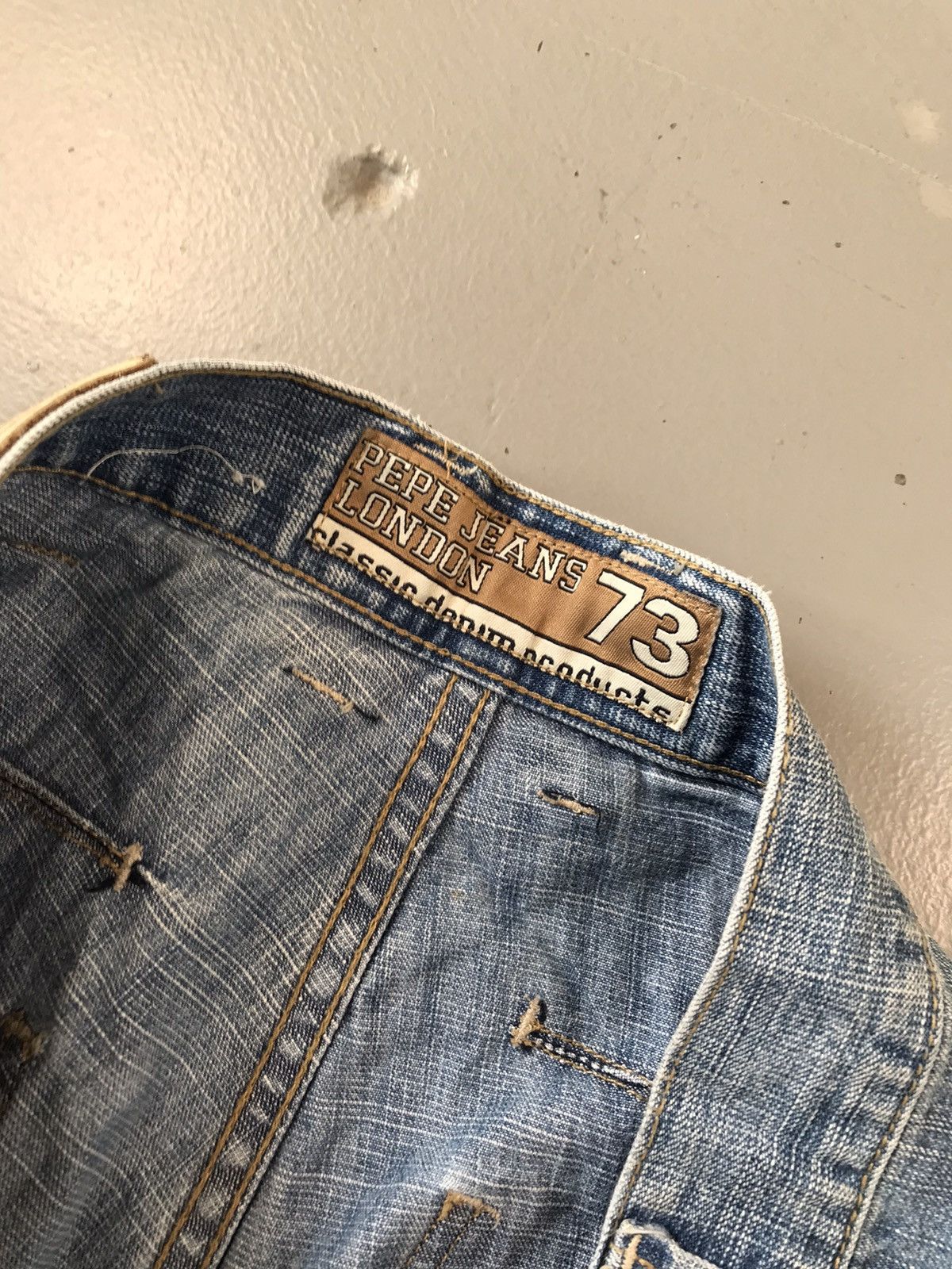Pepe Jeans × Vintage vintage Pepe jeans SpellOut distressed embroidered denim Size US 34 / EU 50 - 10 Thumbnail