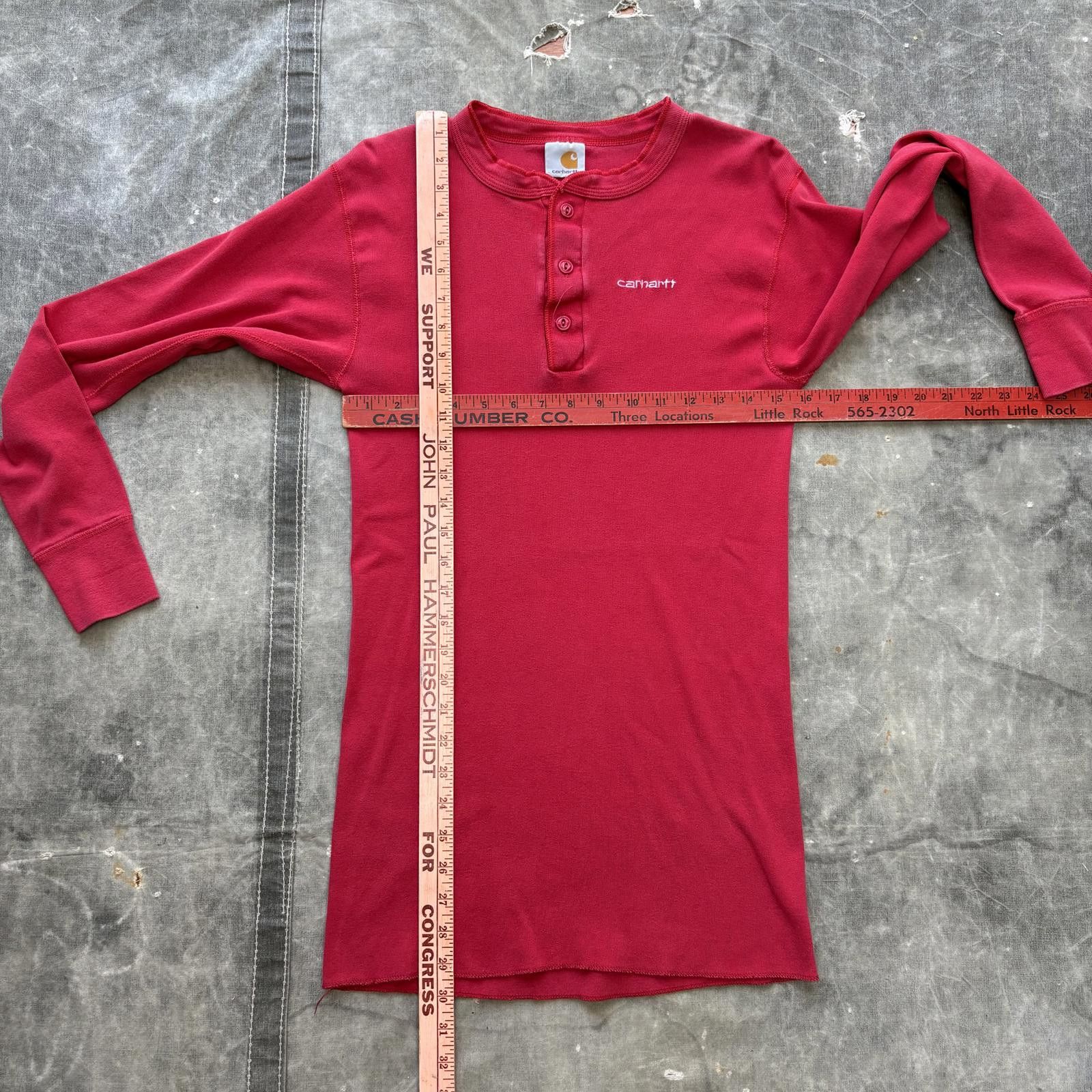 Carhartt Vintage 90s Carhartt Workwear Grunge Ribbed Henley Shirt Size US L / EU 52-54 / 3 - 5 Thumbnail