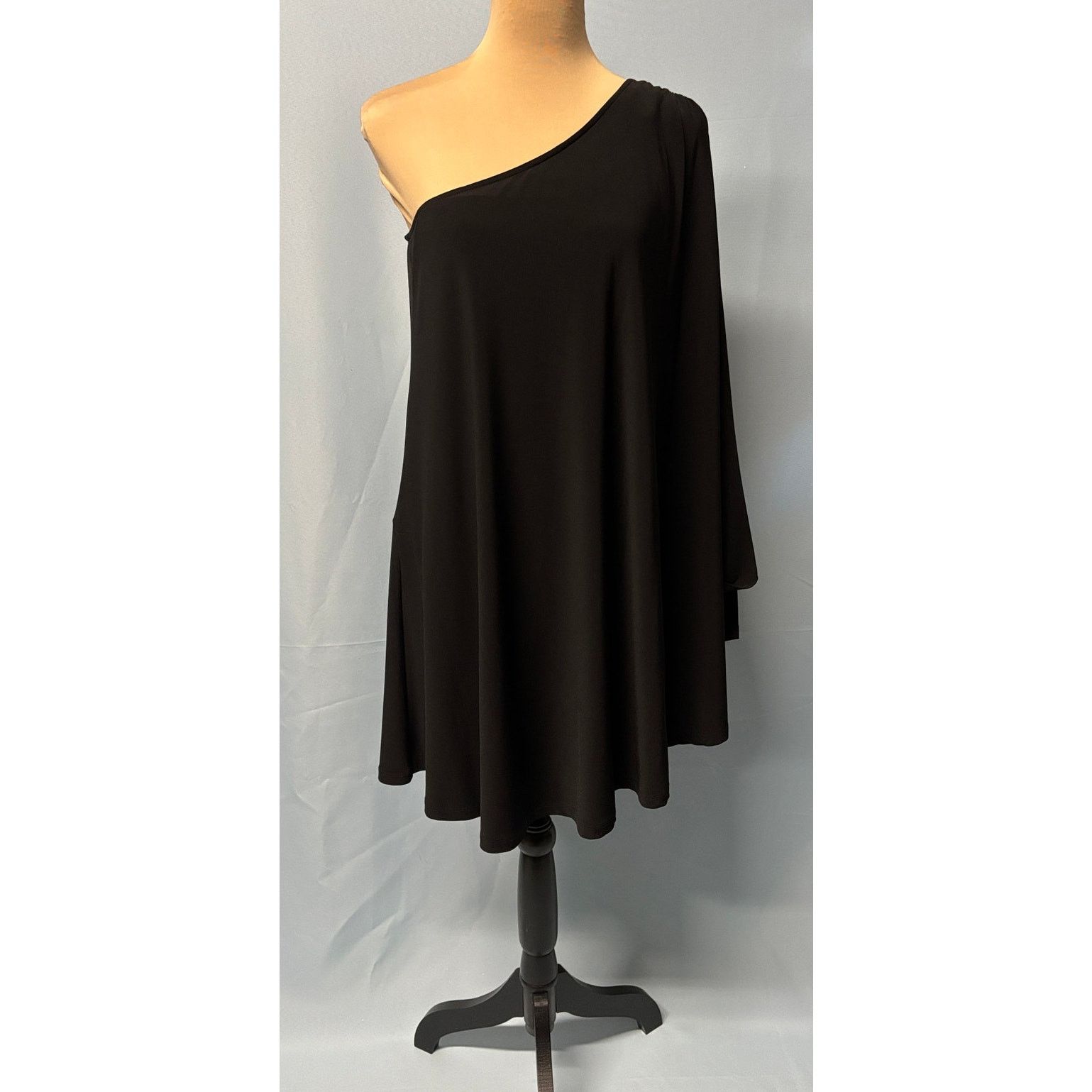 Other JB by JULIE BROWN One Shoulder Mini Cape Dress Black | L Size L / US 10 / IT 46 - 3 Thumbnail