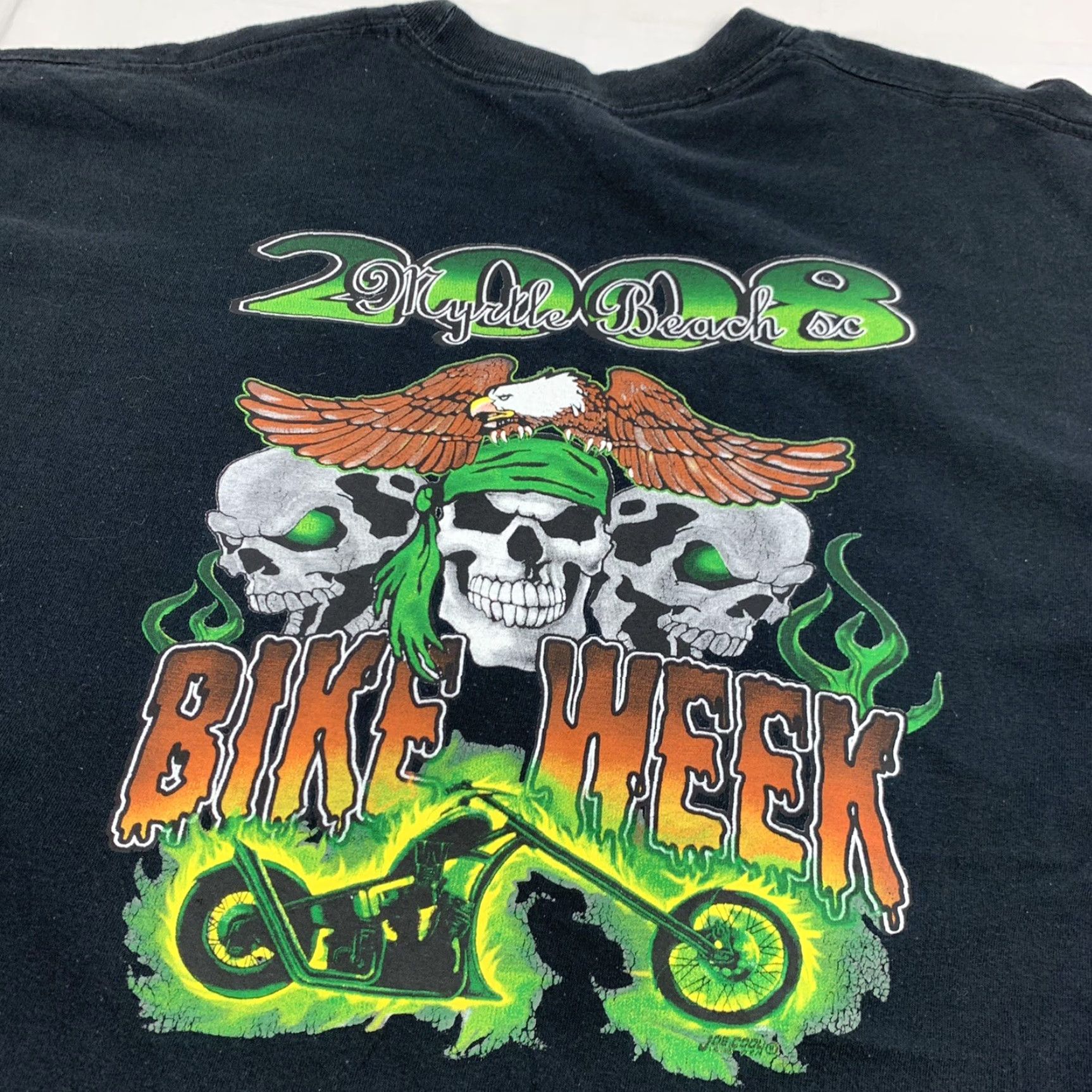 Jerzees VINTAGE Daytona Beach Bike Week T Shirt Adult XL Black 2008 Motorcycle Biker USA Size US XL / EU 56 / 4 - 2 Thumbnail