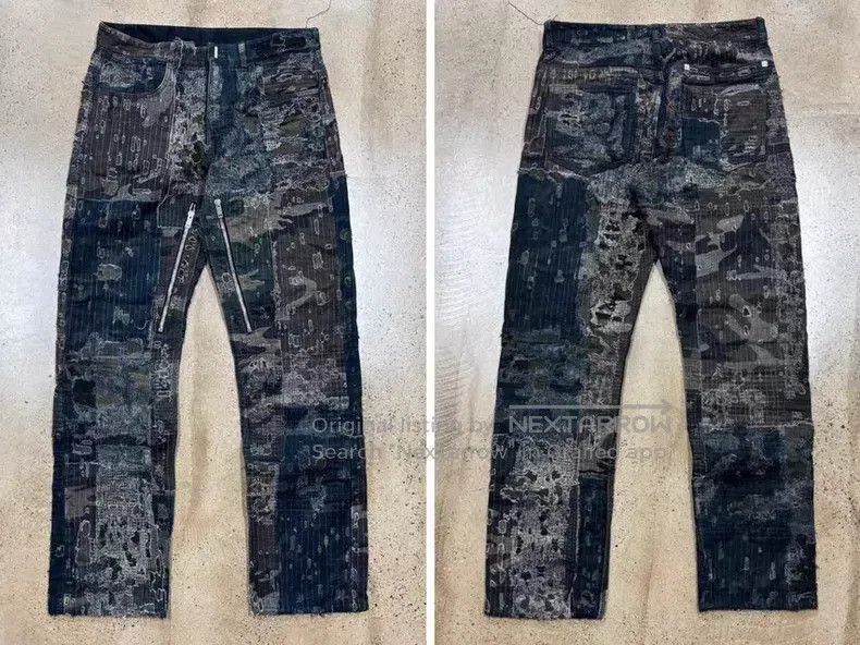 Givenchy Givenchy Original Ripped Camo Destroyed Denim Pants Size US 34 / EU 50 - 1 Thumbnail