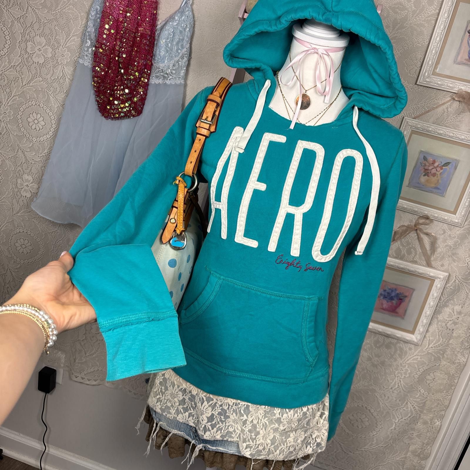 Aeropostale y2k blue Aeropostale fitted hoodie Size M / US 6-8 / IT 42-44 - 2 Thumbnail