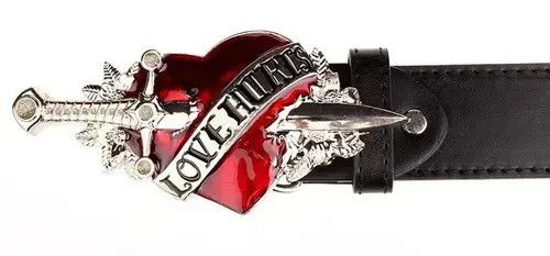 Japanese Brand × Vintage Red Heart Arrow Love Buckle Belt Size ONE SIZE - 4 Thumbnail