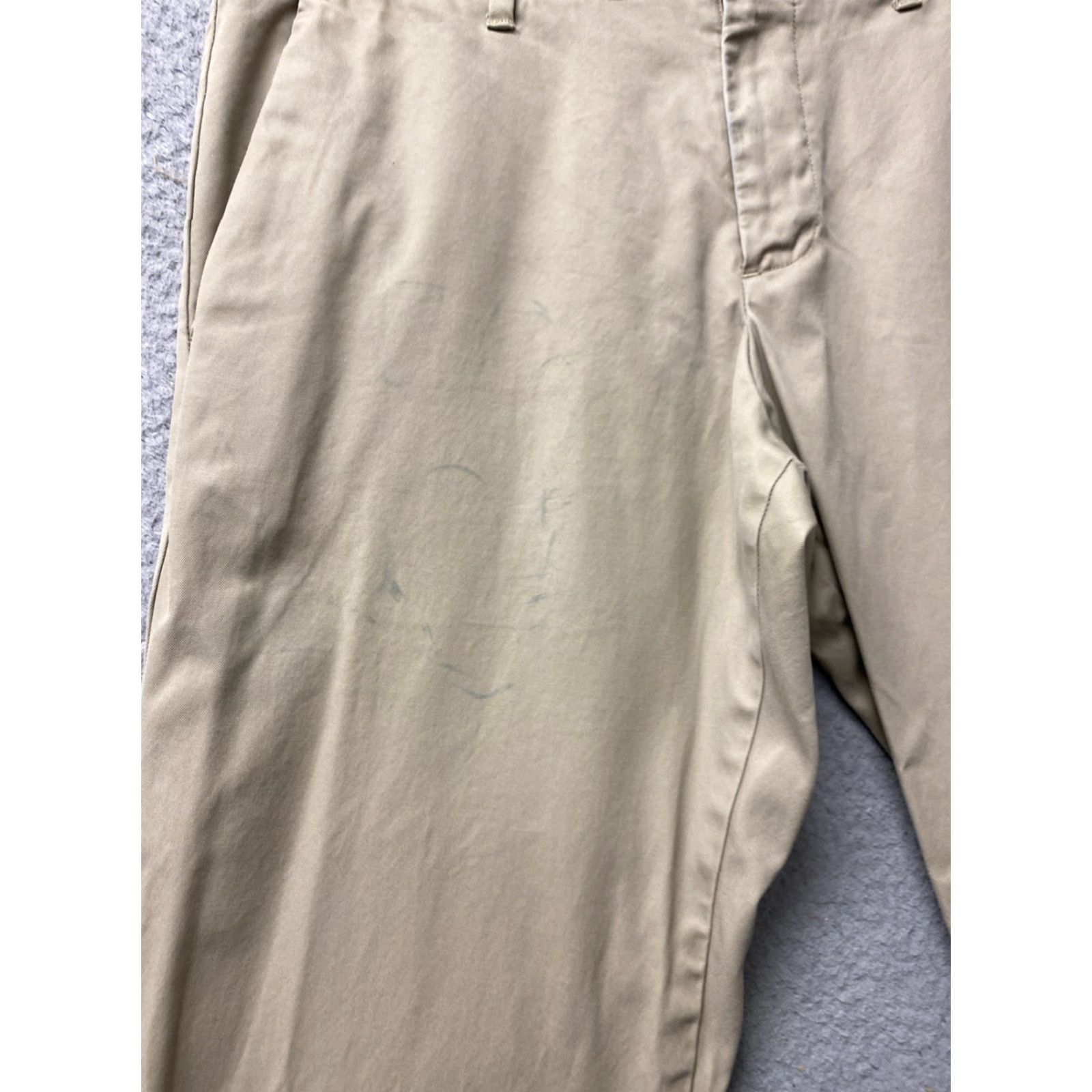 Gap GAP Pants Mens 31x30 Tan Slim Straight Flat Front Zip Button Chino Casual Business Travel Size US 31 - 5 Thumbnail