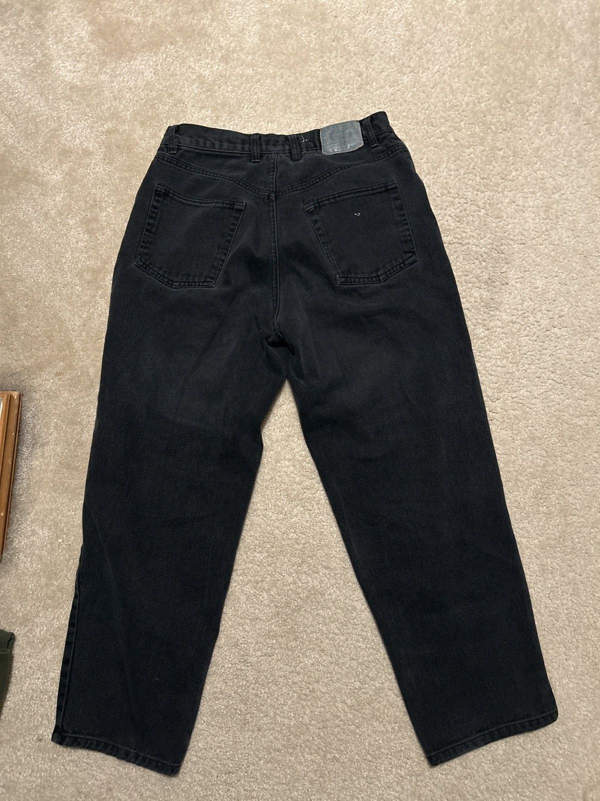 Bugle Boy Bugle Boy Gold Crest Black Denim Jeans Size US 33 - 1 Thumbnail